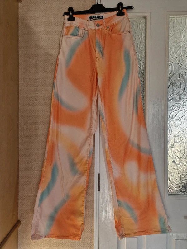 Other Neon & Nylon wide-leg trousers – Tie-Dye / Swirl effect Size 27" / US 4 / IT 40 - 2 Thumbnail