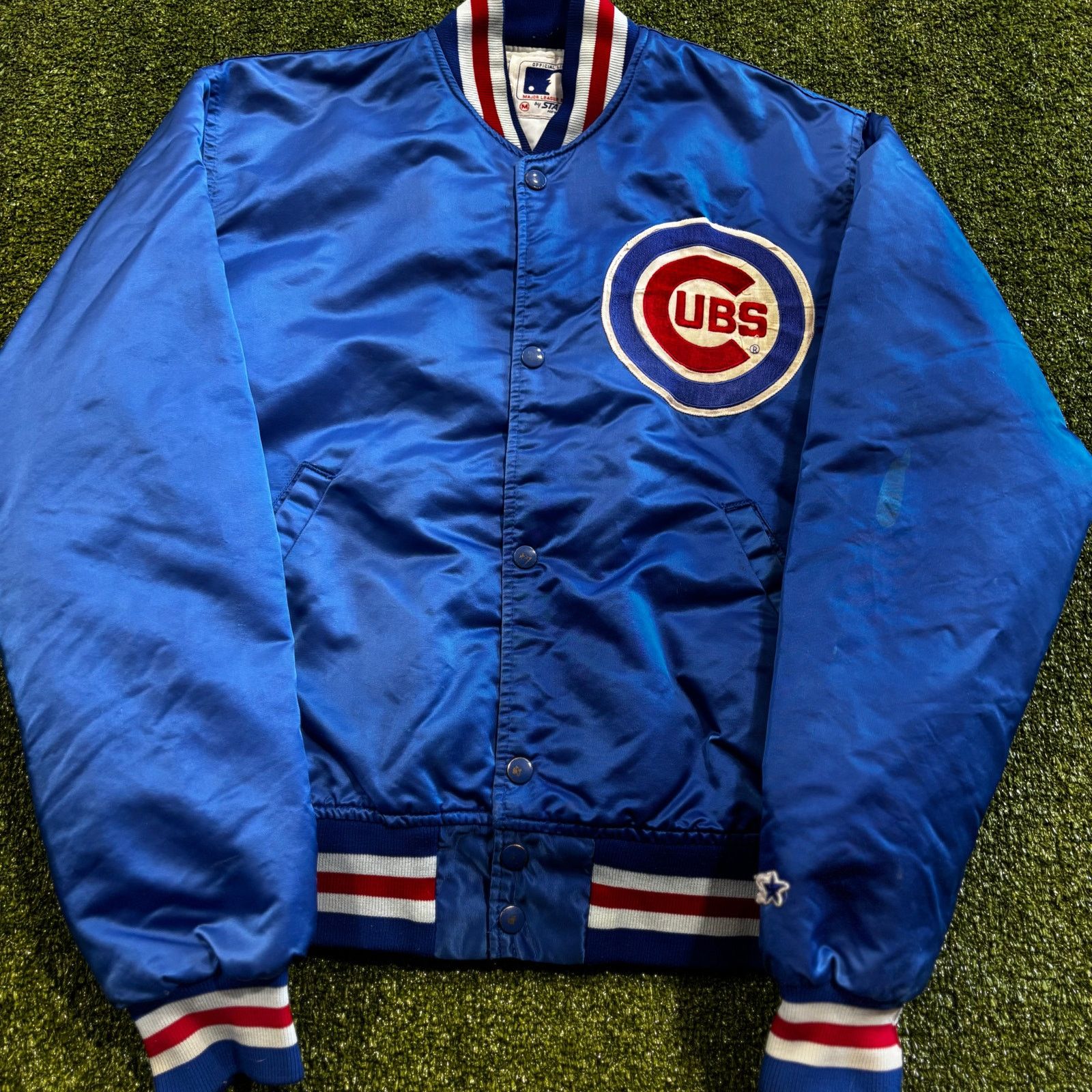 Starter Vintage 90s Starter Chicago Cubs Satin Jacket MLB Size US M / EU 48-50 / 2 - 3 Thumbnail