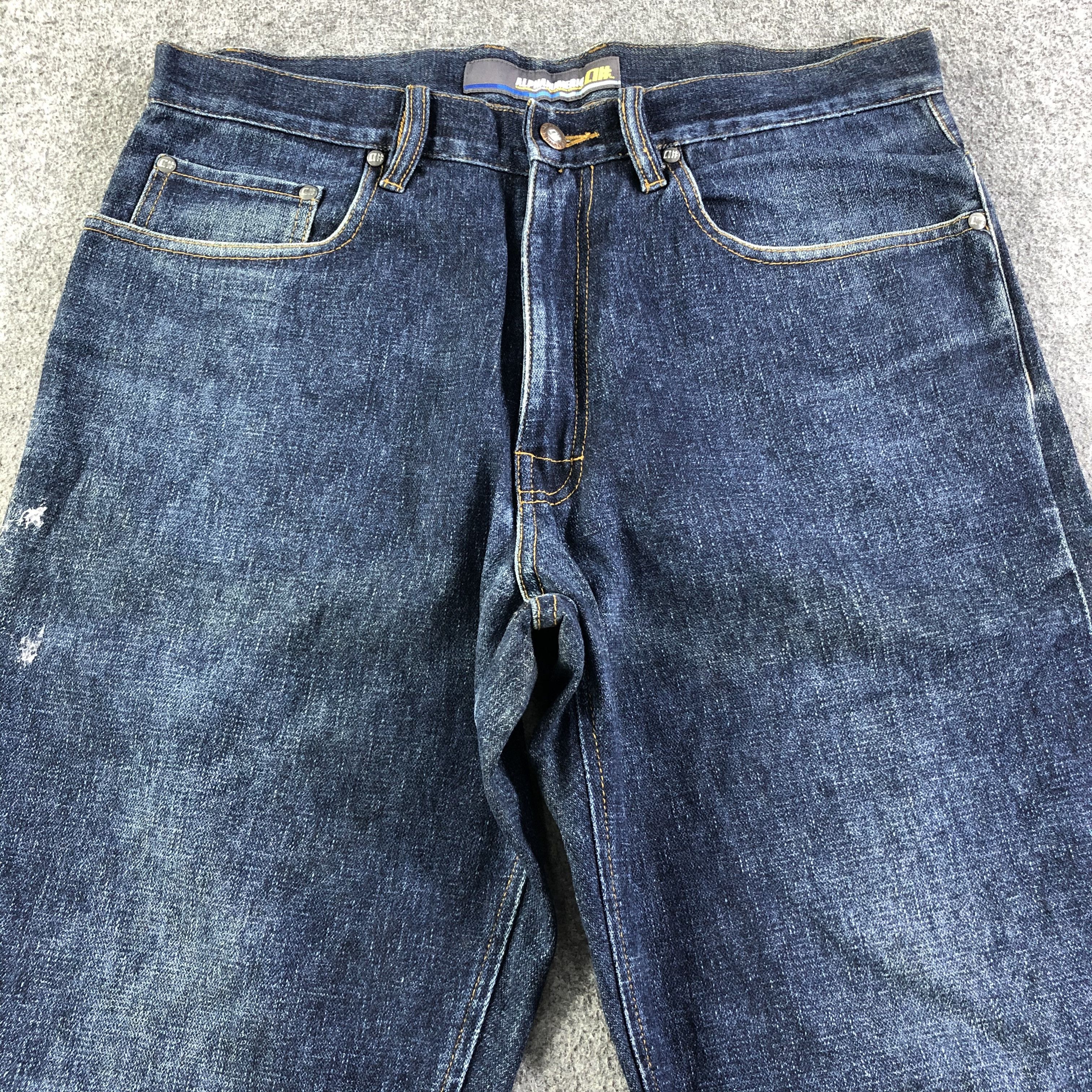 Japanese Brand Alphanumeric Jeans Dark Wash Denim -J2738 Size US 34 / EU 50 - 3 Thumbnail