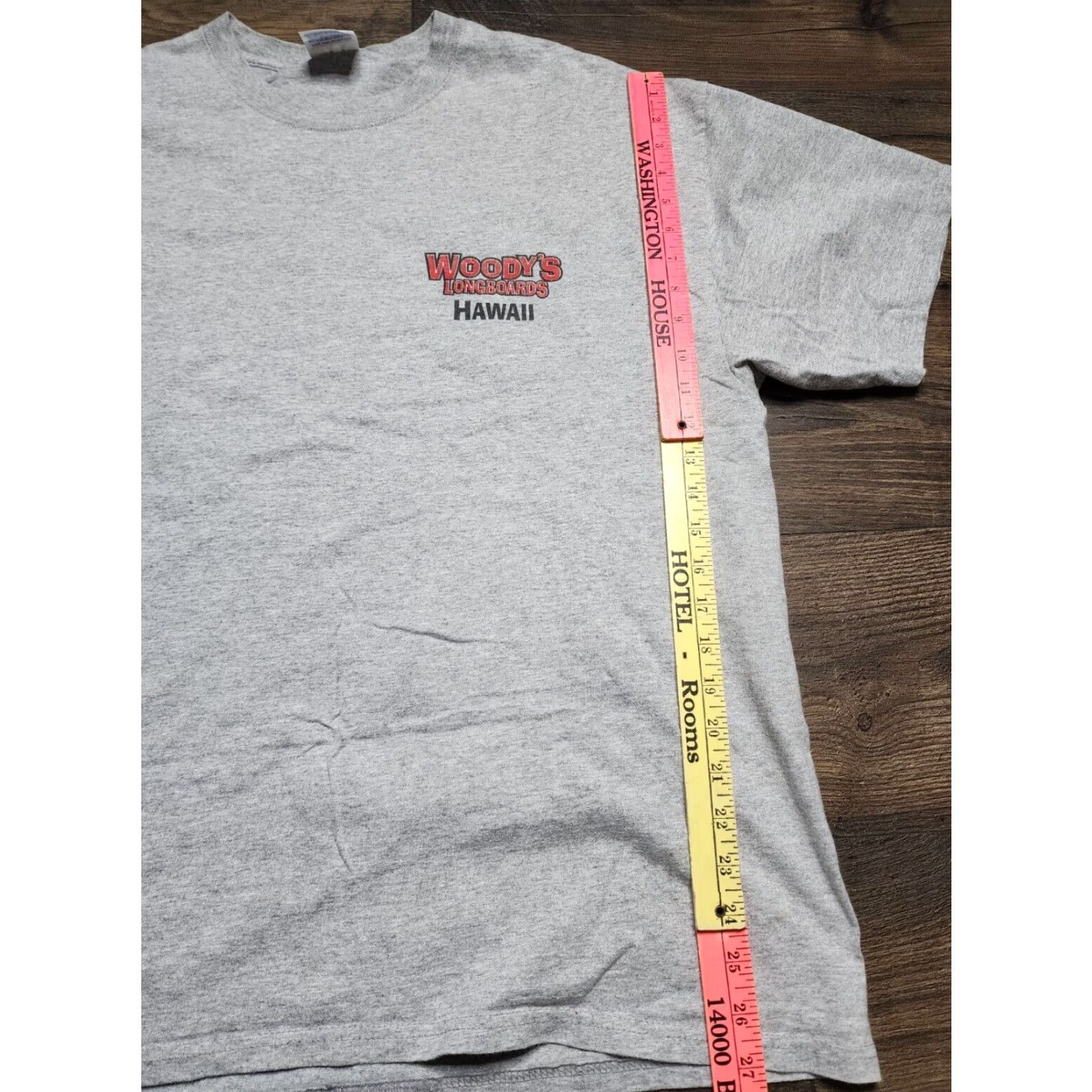 Hanes VINTAGE Woodys Longboards Graphic T Shirt XL Gray Mens 90s Hawaii Size US XL / EU 56 / 4 - 3 Thumbnail