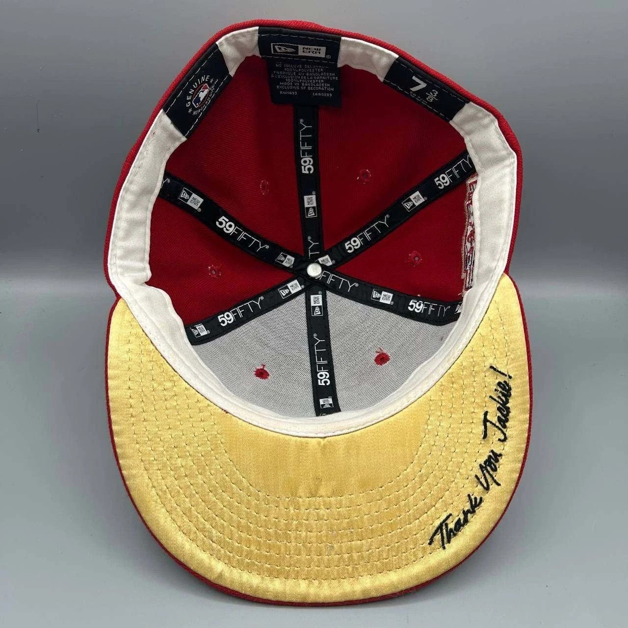 New Era Los Angeles LA Angels Hat Men 7 3/8 Red Yellow MLB Fitted Size ONE SIZE - 2 Thumbnail