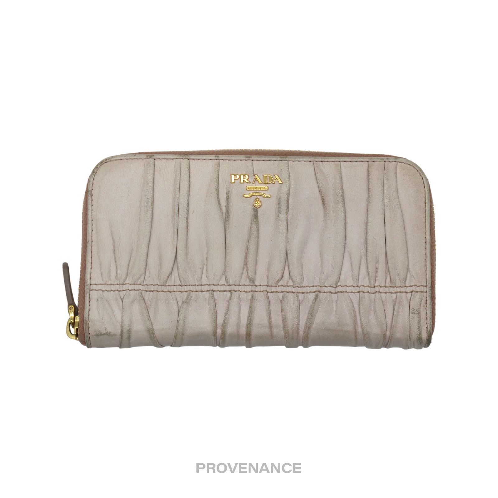 Prada 🔴 Prada Zip Long Wallet - Blush Nappa Gaufre Leather Size ONE SIZE - 2 Thumbnail