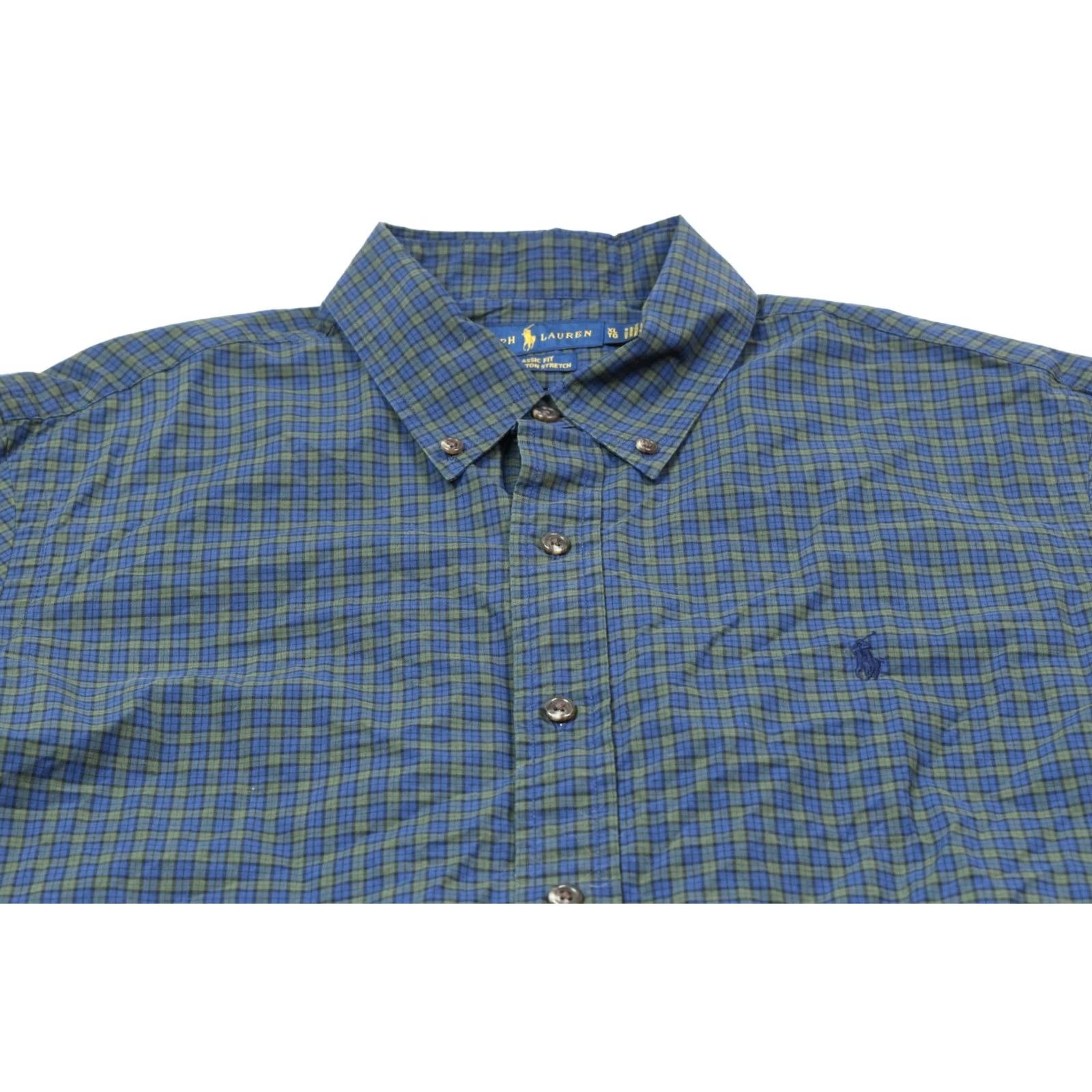 Ralph Lauren Ralph Lauren Shirt Mens XL Blue Green Plaid Cotton Long Sleeve Button-Down Size US XL / EU 56 / 4 - 3 Thumbnail
