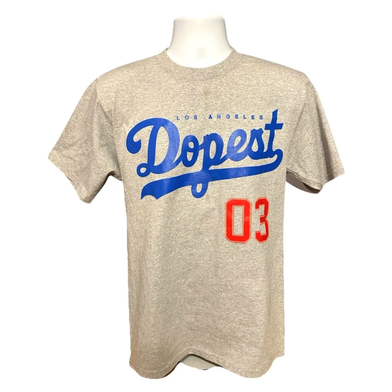 Vintage Streetwise Dopes 03 Dodgers Script Men Medium Gray Short Sleeve NWT Size US 31 - 4 Thumbnail