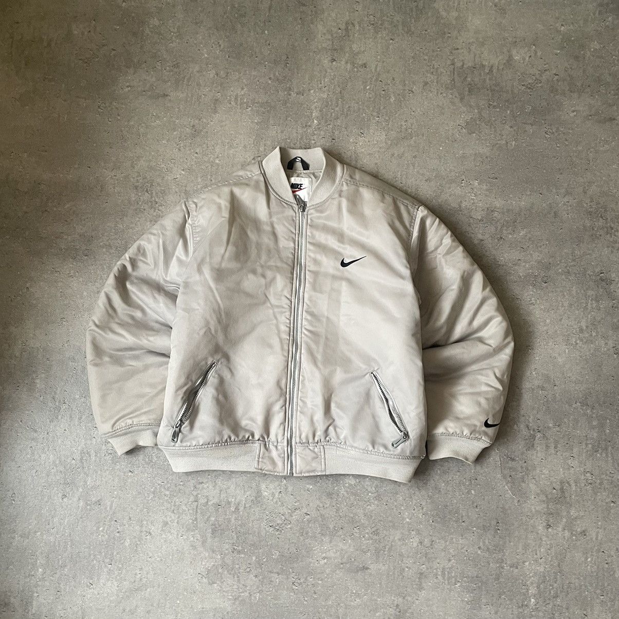 Vintage Nike 90s Bomber Ma-1 Type Big Swoosh