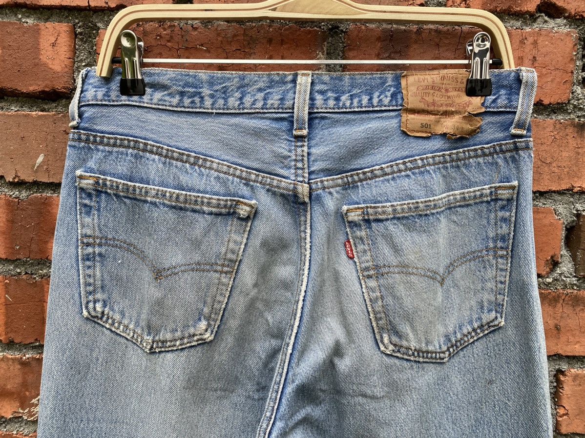 Levi's × Levi's Vintage Clothing × Vintage W33x29 vintage levi's 501 distressed denime made in USA Size US 33 - 7 Thumbnail