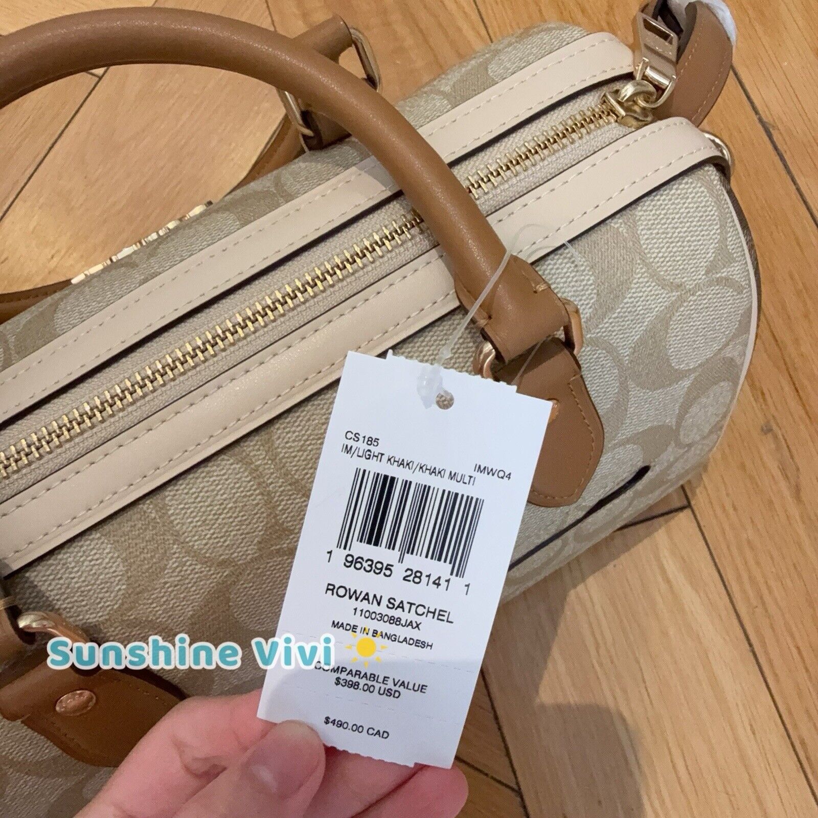 Coach NWT Coach CS185 Rowan Satchel Bag In Blocked Size ONE SIZE - 3 Thumbnail