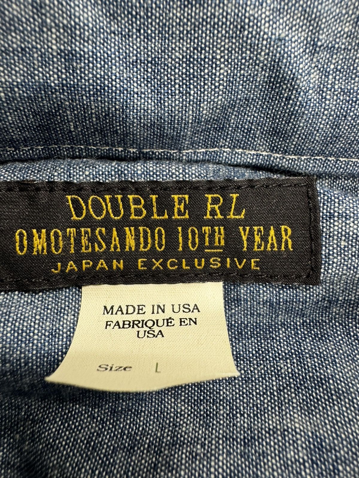 RRL Ralph Lauren RRL omotesando 10th anniversary chambray shirts Size US L / EU 52-54 / 3 - 2 Thumbnail