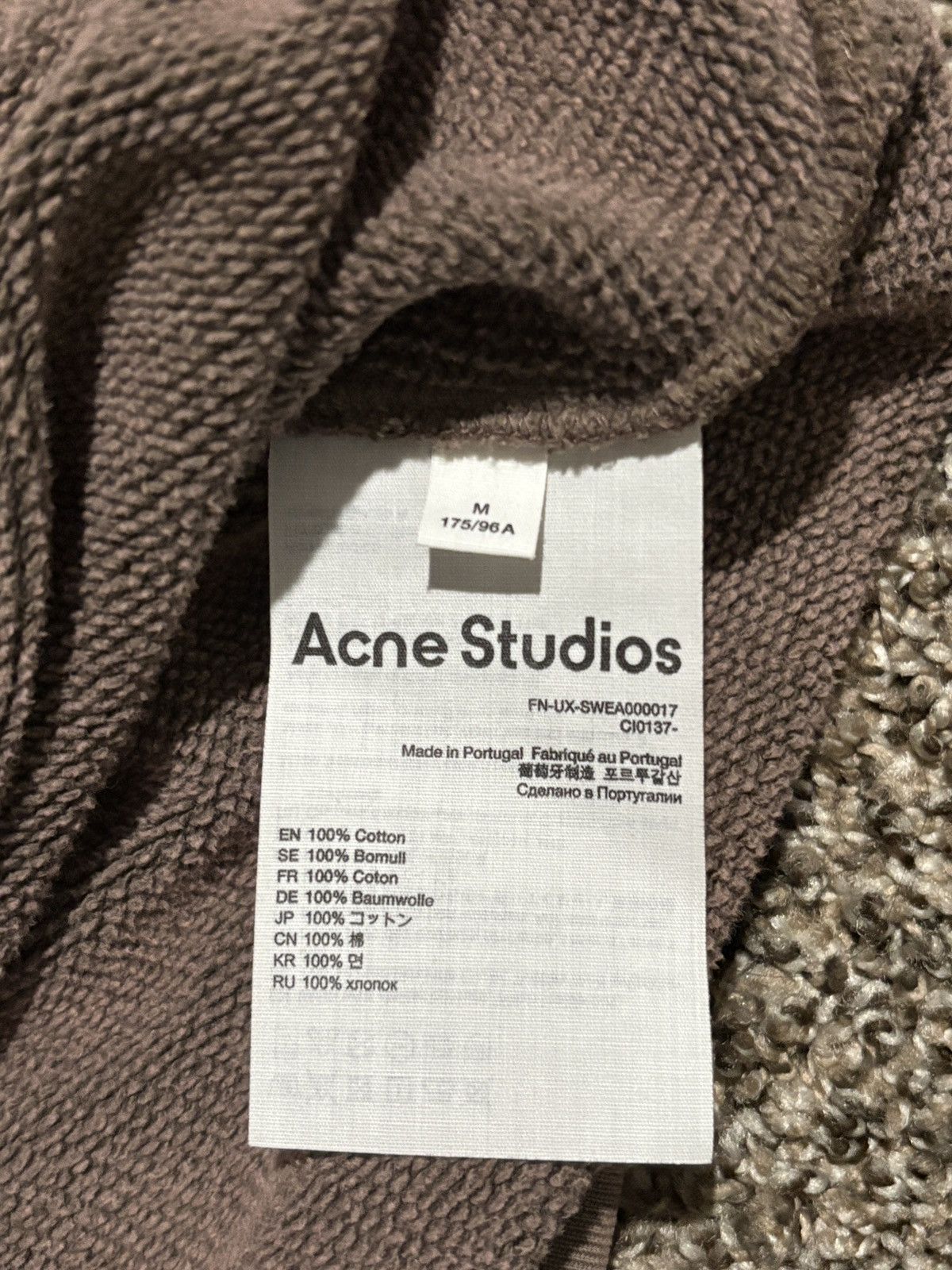 Acne Studios Acne Studios Brown Logo Patch Sweatshirt Crewneck Size US M / EU 48-50 / 2 - 7 Thumbnail