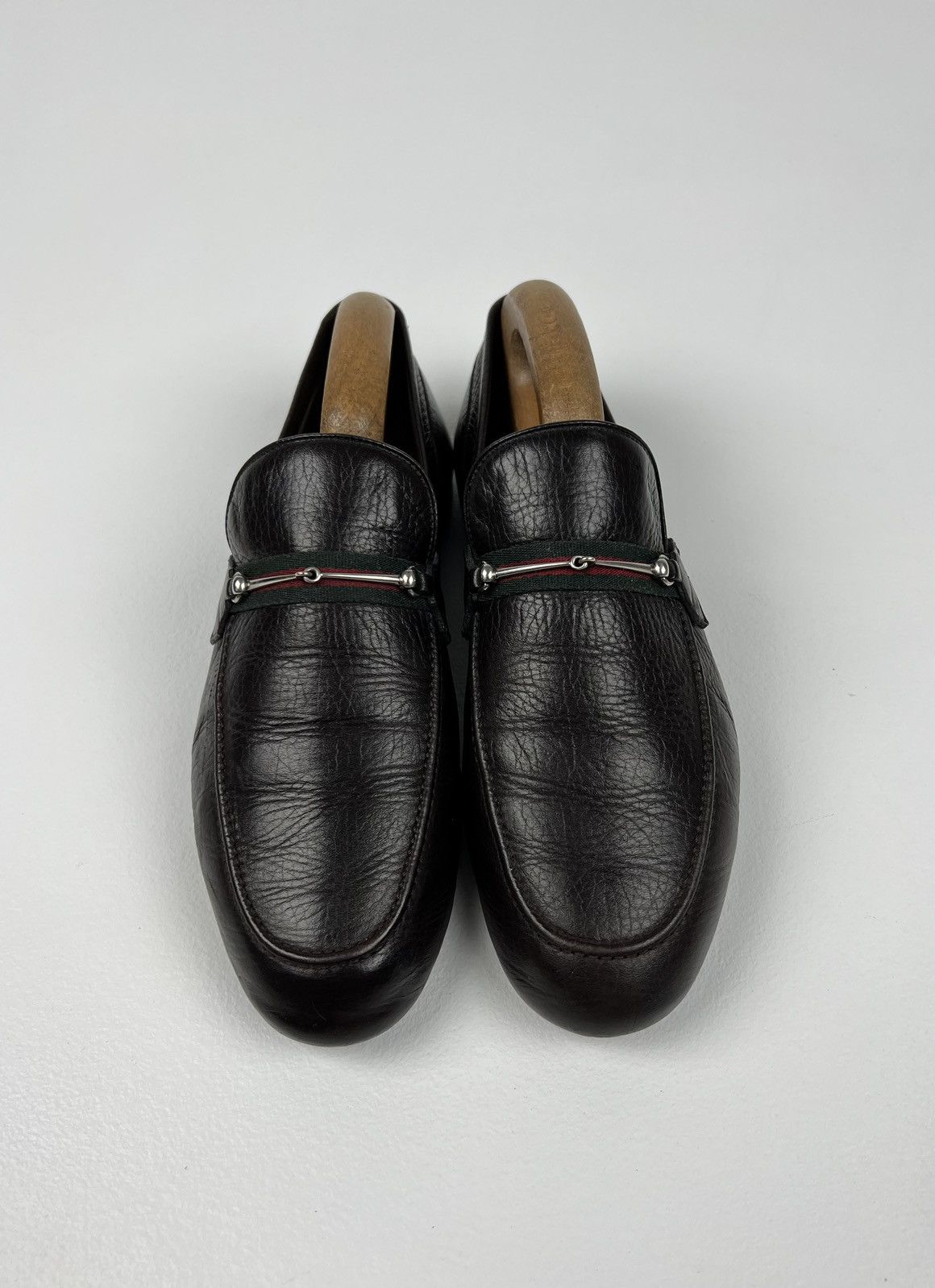 Gucci GUCCI Loafers Leather Slip Ons Shoes HORSEBIT Web Stripe Size US 9 / EU 42 - 3 Thumbnail