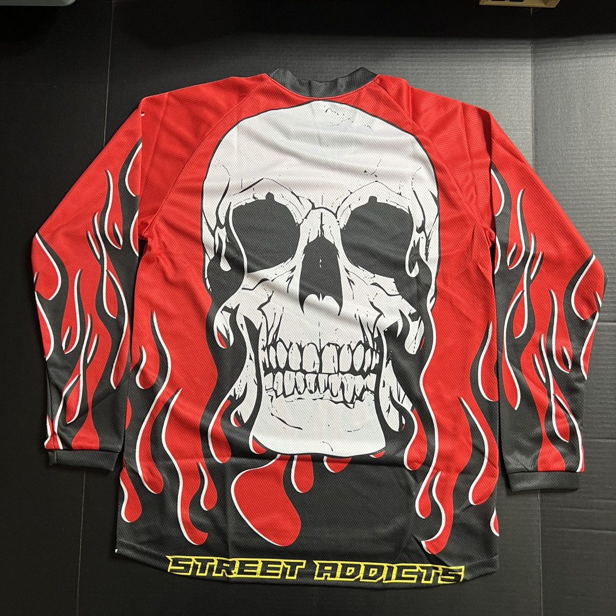 Gnarcotic Gnarcotic Racing Black Flame Red Long Sleeve Shirt - LG Size US L / EU 52-54 / 3 - 2 Thumbnail