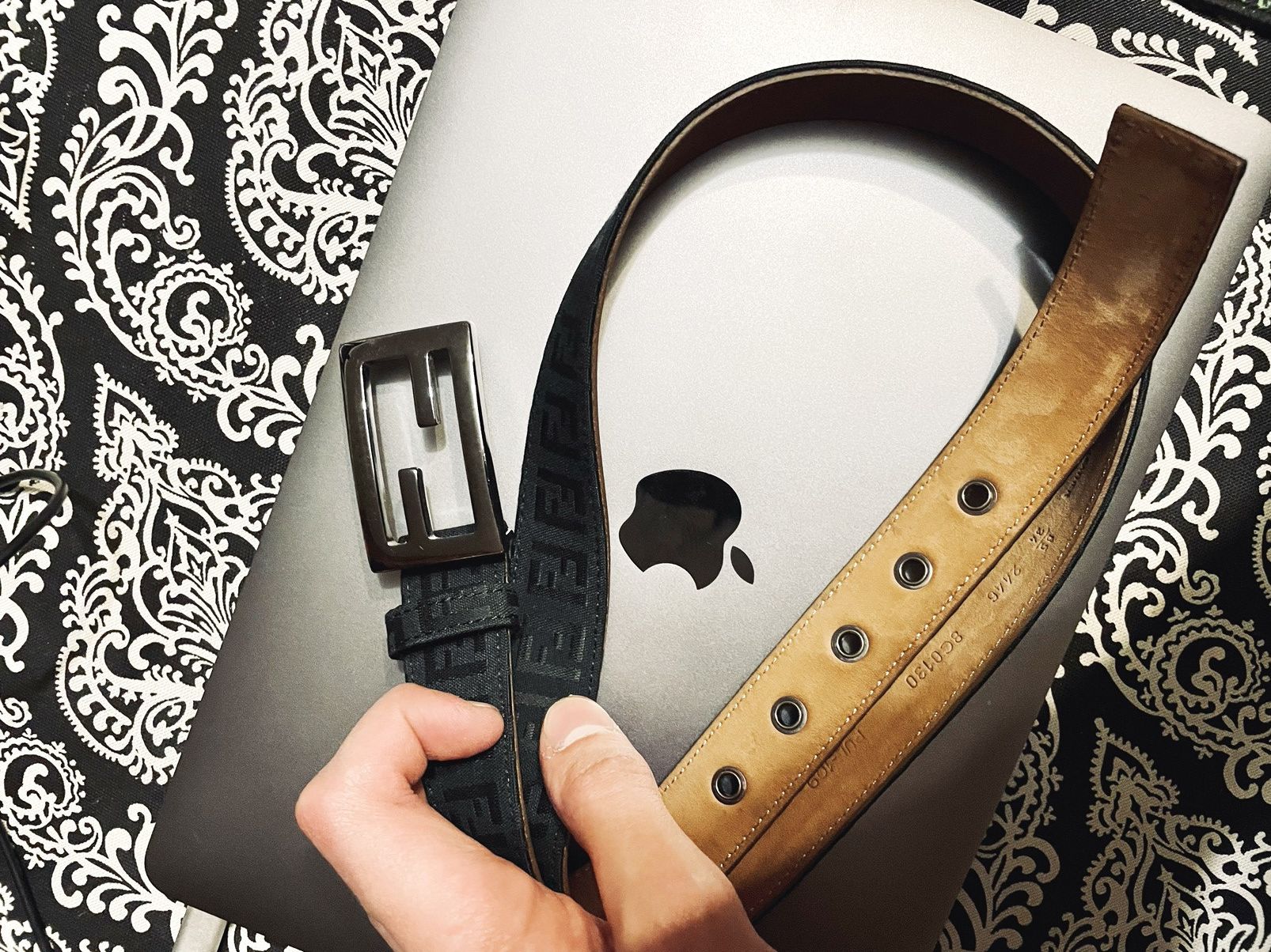 image of Fendi Belt in Black, Men's (Size 34)