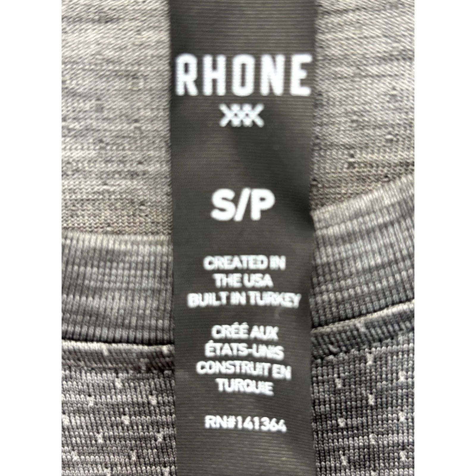 Rhone Rhône Reign Tech Tshirt Men’s S Heathered Grey Athleisure Workout Shirt Crew Neck Short Sleeve Sports Modern Comfort Size US S / EU 44-46 / 1 - 4 Thumbnail
