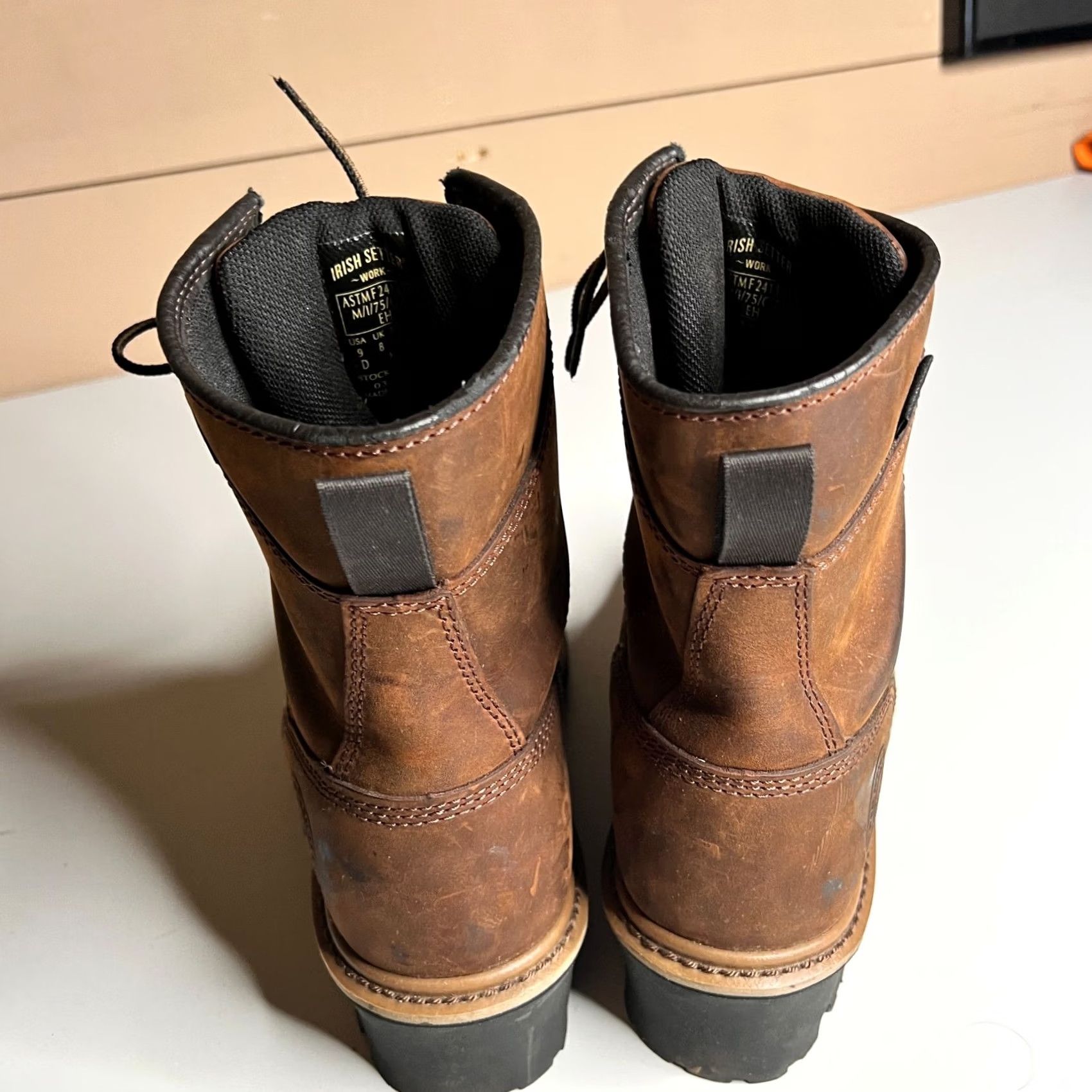 Vintage Irish Setter Work Boot Mens Size 9 Brown Leather Waterproof Insulated Safety Toe Logger EH Pattern: Solid Lace Up 9 D (Medium) Shoes Boots Size US 9 / EU 42 - 5 Thumbnail