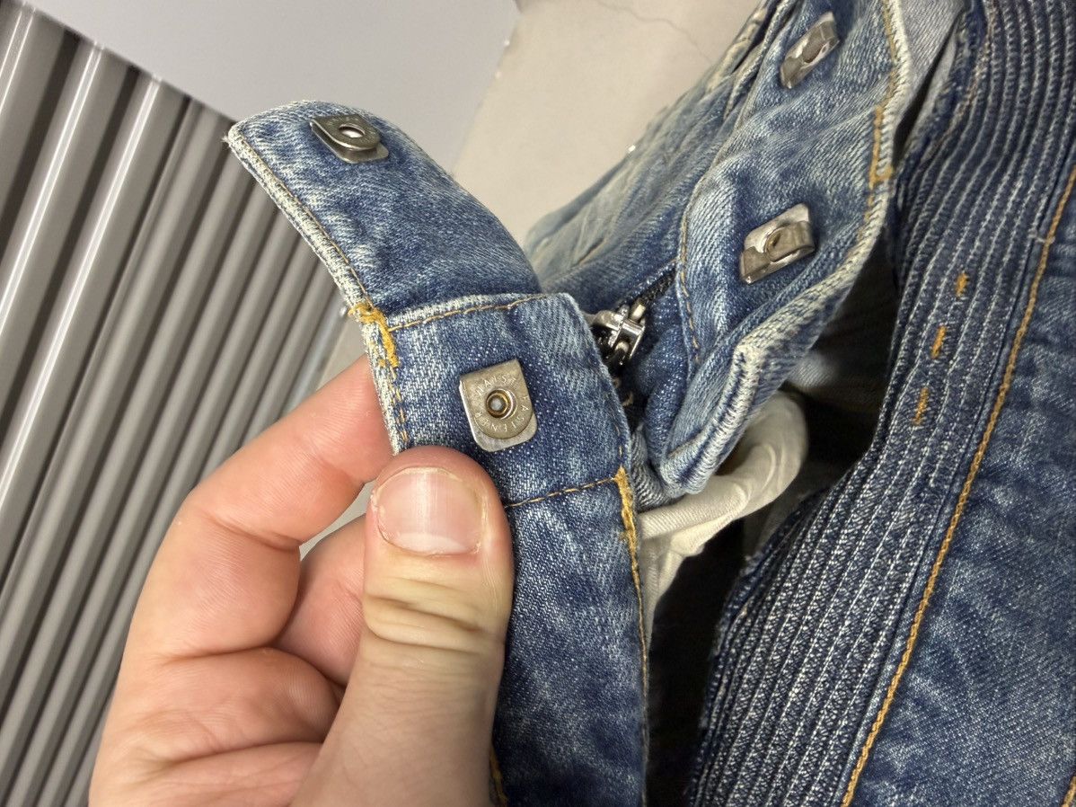 Balmain Balmain Christophe Decarnin washed biker jeans in blue Size US 30 / EU 46 - 8 Thumbnail