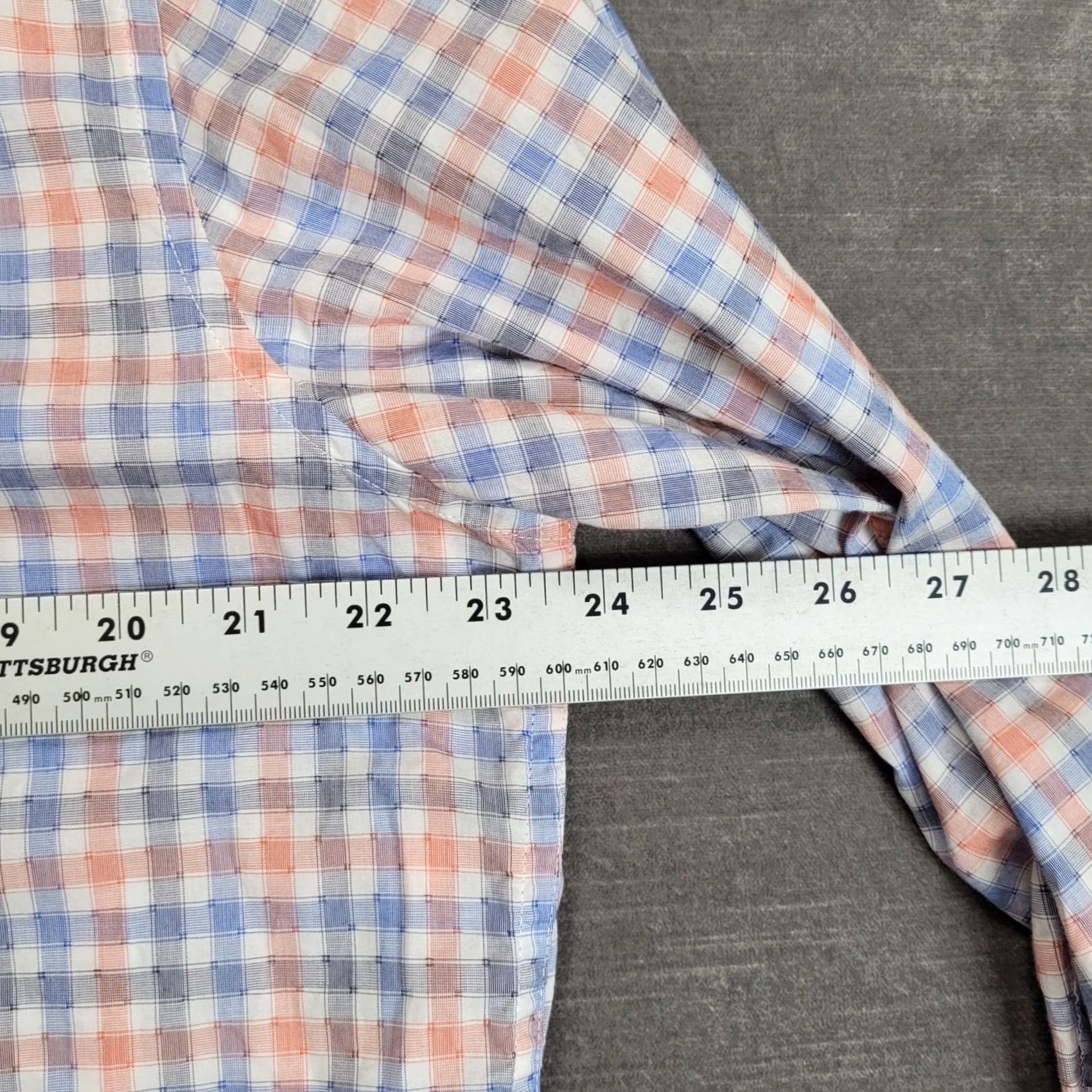 Robert Graham Robert Graham Mens Plaid Button Up Shirt Long Sleeve Blue Size XL Size US XXL / EU 58 / 5 - 2 Thumbnail