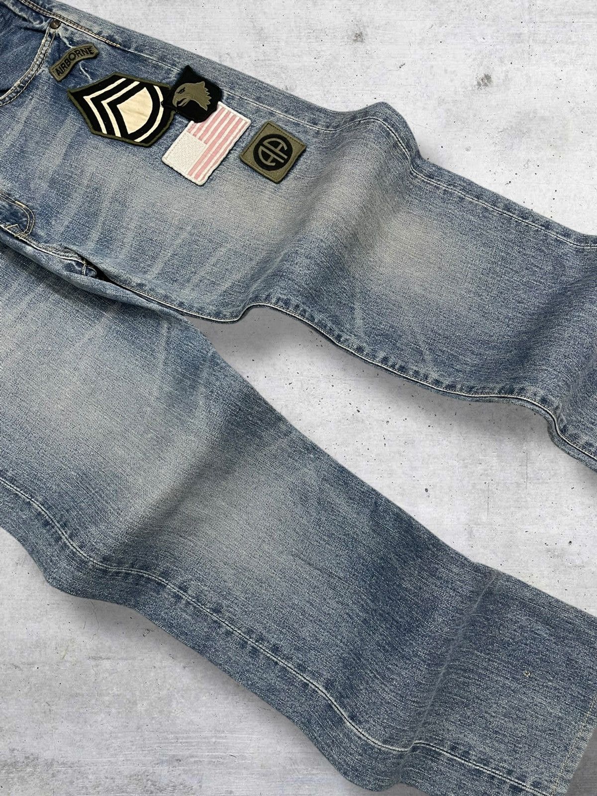 Avirex VINTAGE AVIREX OG 90S DESIGNER WAR MILITARY PATCHWORK DENIM Size US 32 / EU 48 - 6 Thumbnail