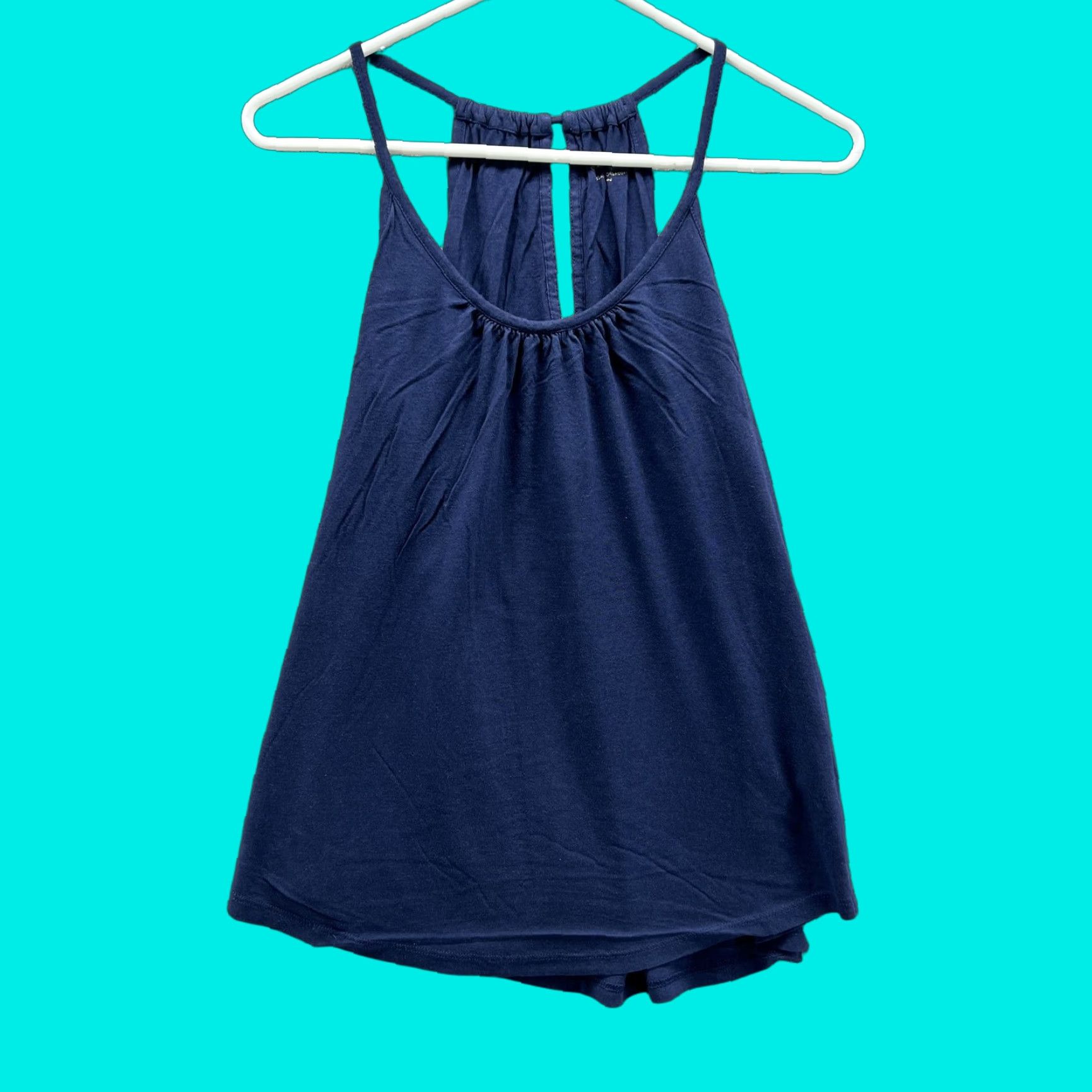 Lilly Pulitzer Lilly Pulitzer Tank Top Womens Small Navy Blue Pima Cotton Halter Cami Strappy Size S / US 4 / IT 40 - 1 Thumbnail