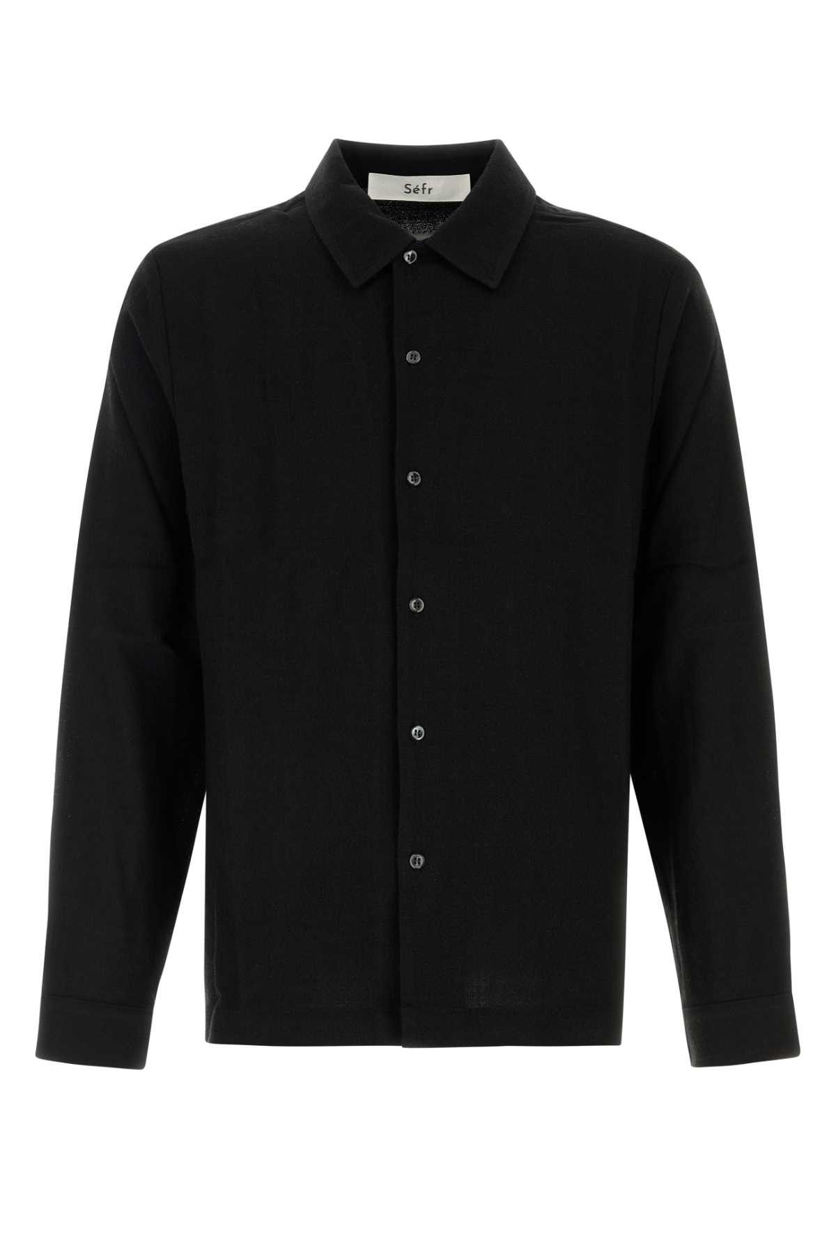Sefr Black Crepe Sense Shirt Size US L / EU 52-54 / 3 - 1 Thumbnail