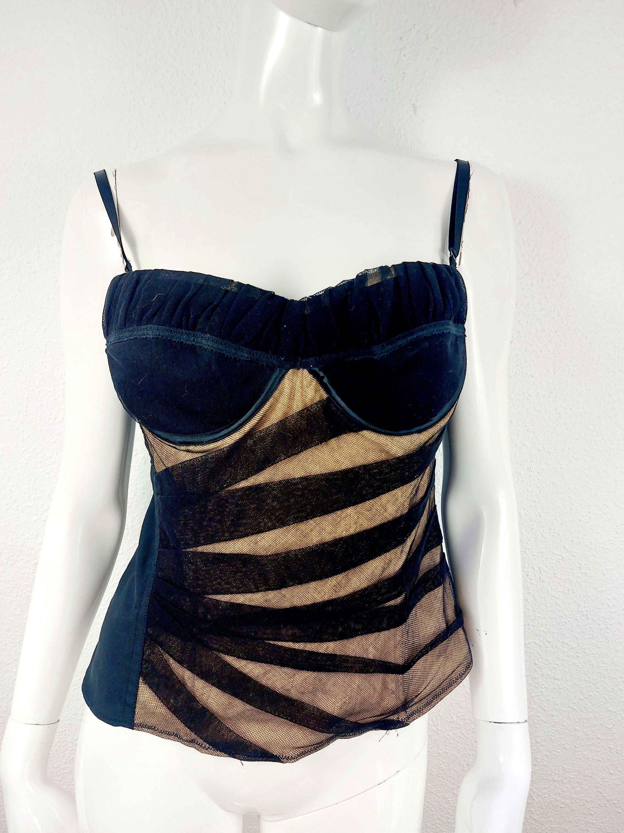 Dolce & Gabbana D&G Dolce & Gabbana Gingham Check Chekered Corset Size L / US 10 / IT 46 - 1 Thumbnail