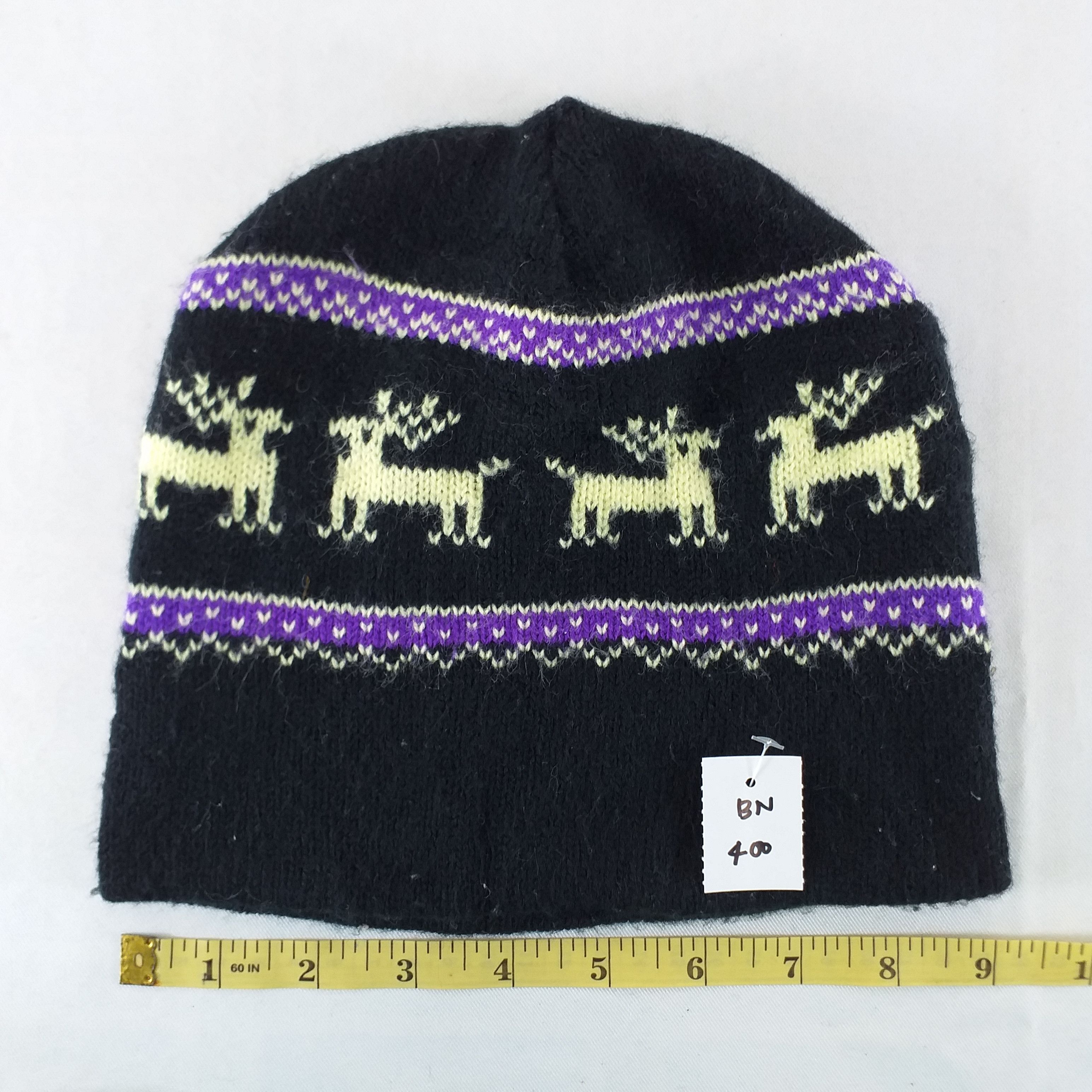 Vintage Deer Figure Snow Cap Hat Beanie -BN400 Size ONE SIZE - 3 Thumbnail