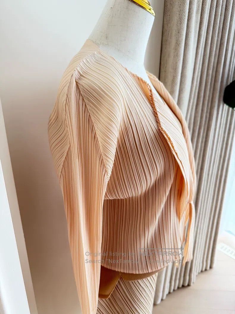 Issey Miyake Issey Miyake Flesh Pink Outerwear Top Size L / US 10 / IT 46 - 3 Thumbnail