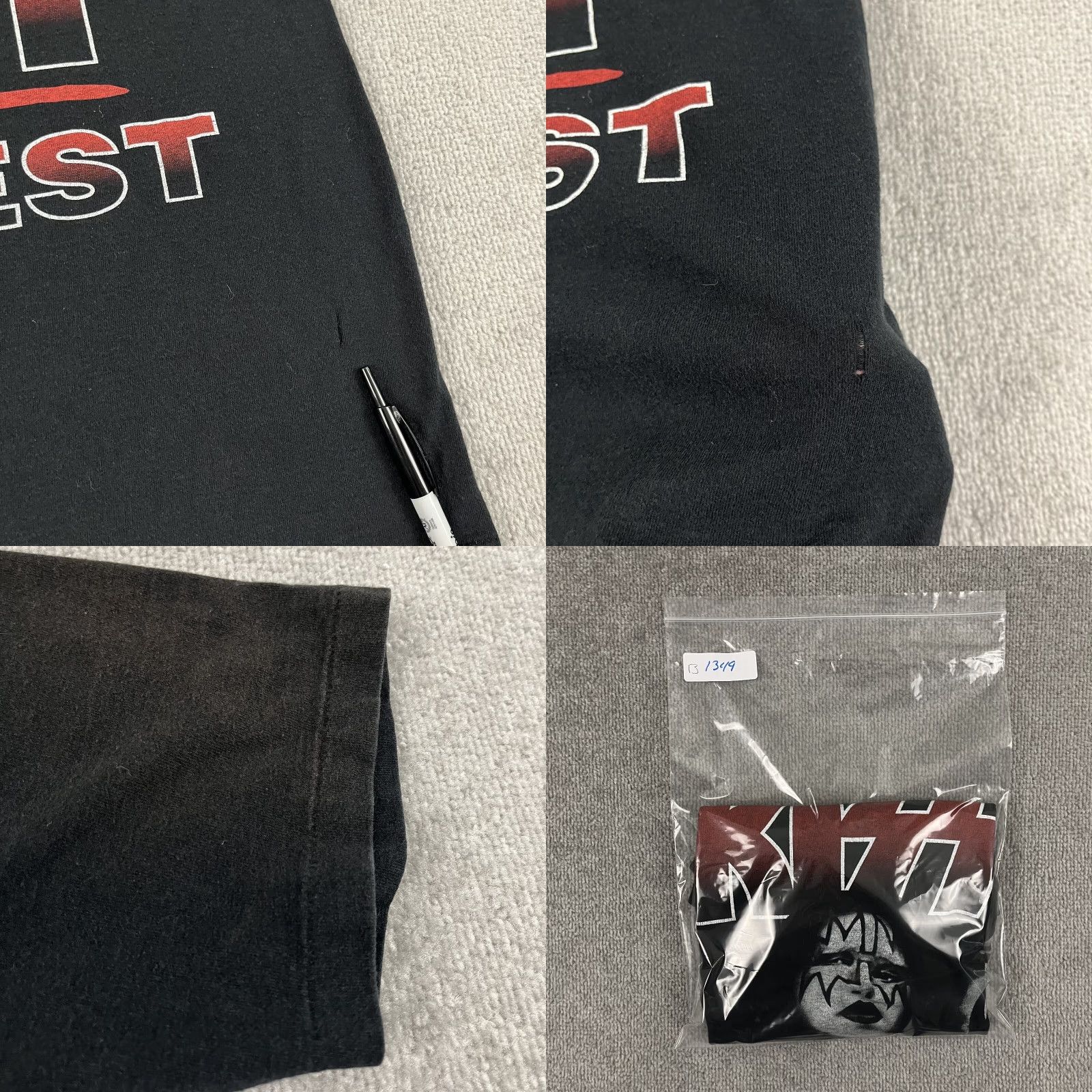 Vintage VINTAGE KISS Graphic Tee Shirt Mens L Black Alive Worldwide 96-97 Concert Size US L / EU 52-54 / 3 - 8 Thumbnail