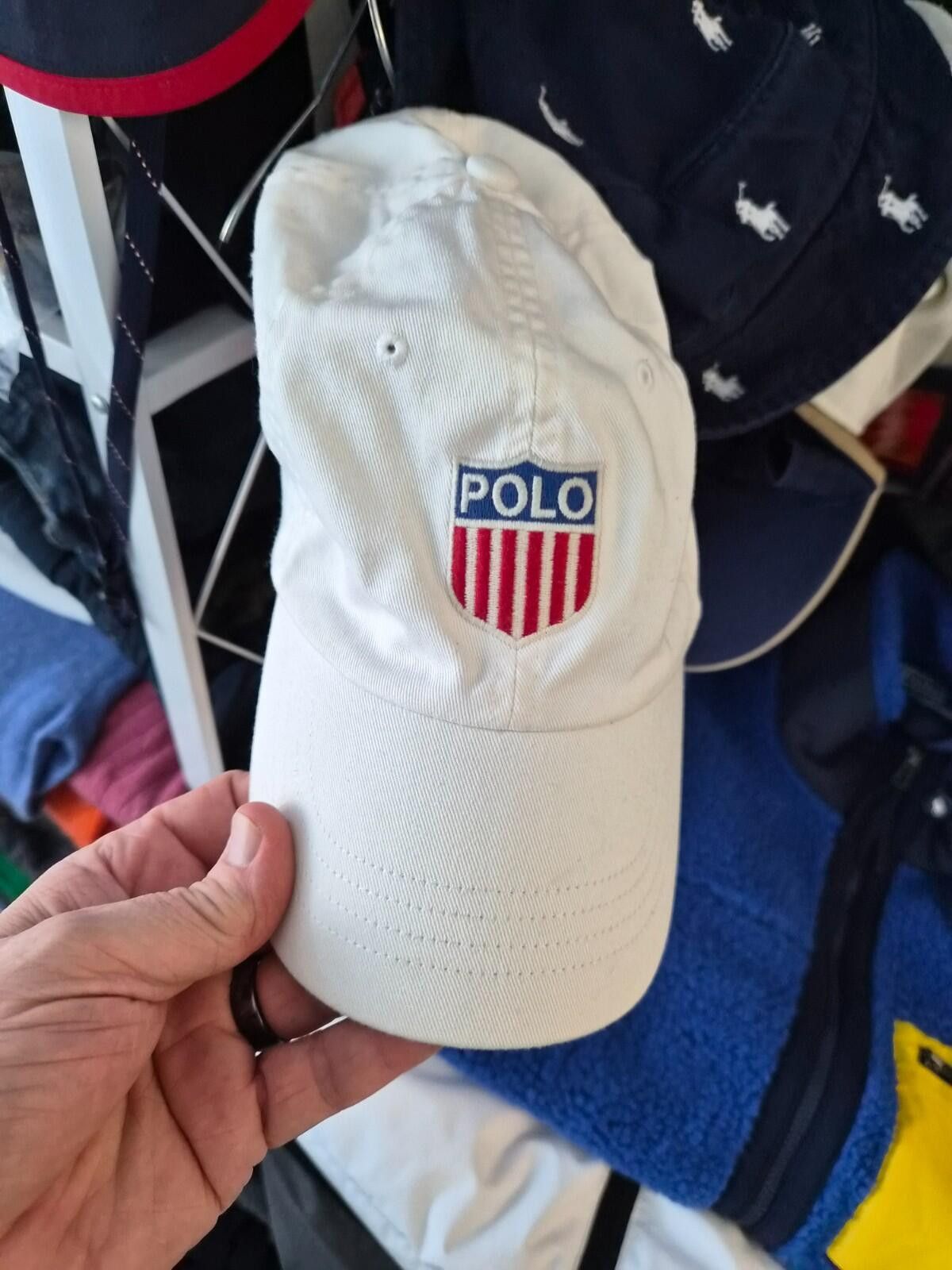 Polo Ralph Lauren Polo Ralph Lauren Men’s Polo Shield Baseball Cap White Size ONE SIZE - 1 Preview