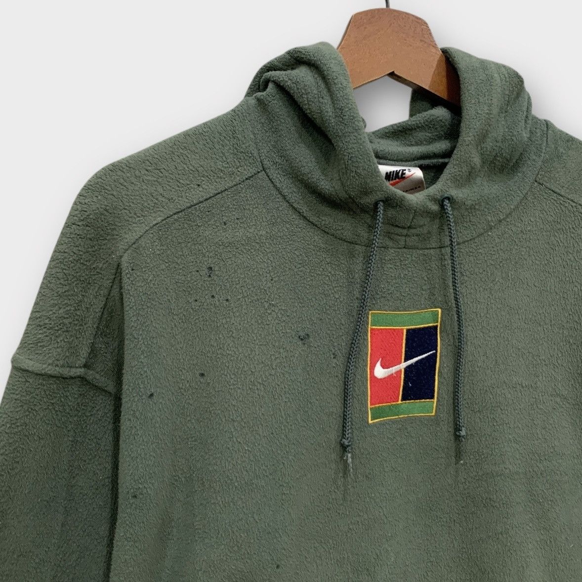 Nike VINTAGE 90s NIKE COURT CENTER HOODIE FLEECE EMBROIDERED LOGO Size US L / EU 52-54 / 3 - 4 Thumbnail