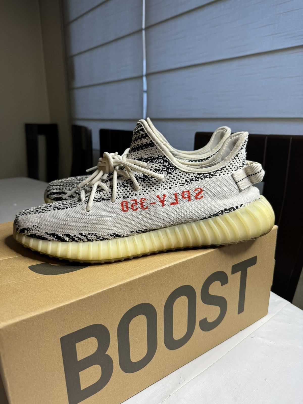 Adidas × Kanye West Adidas Yeezy “Zebra” Size US 13 / EU 46 - 1 Thumbnail