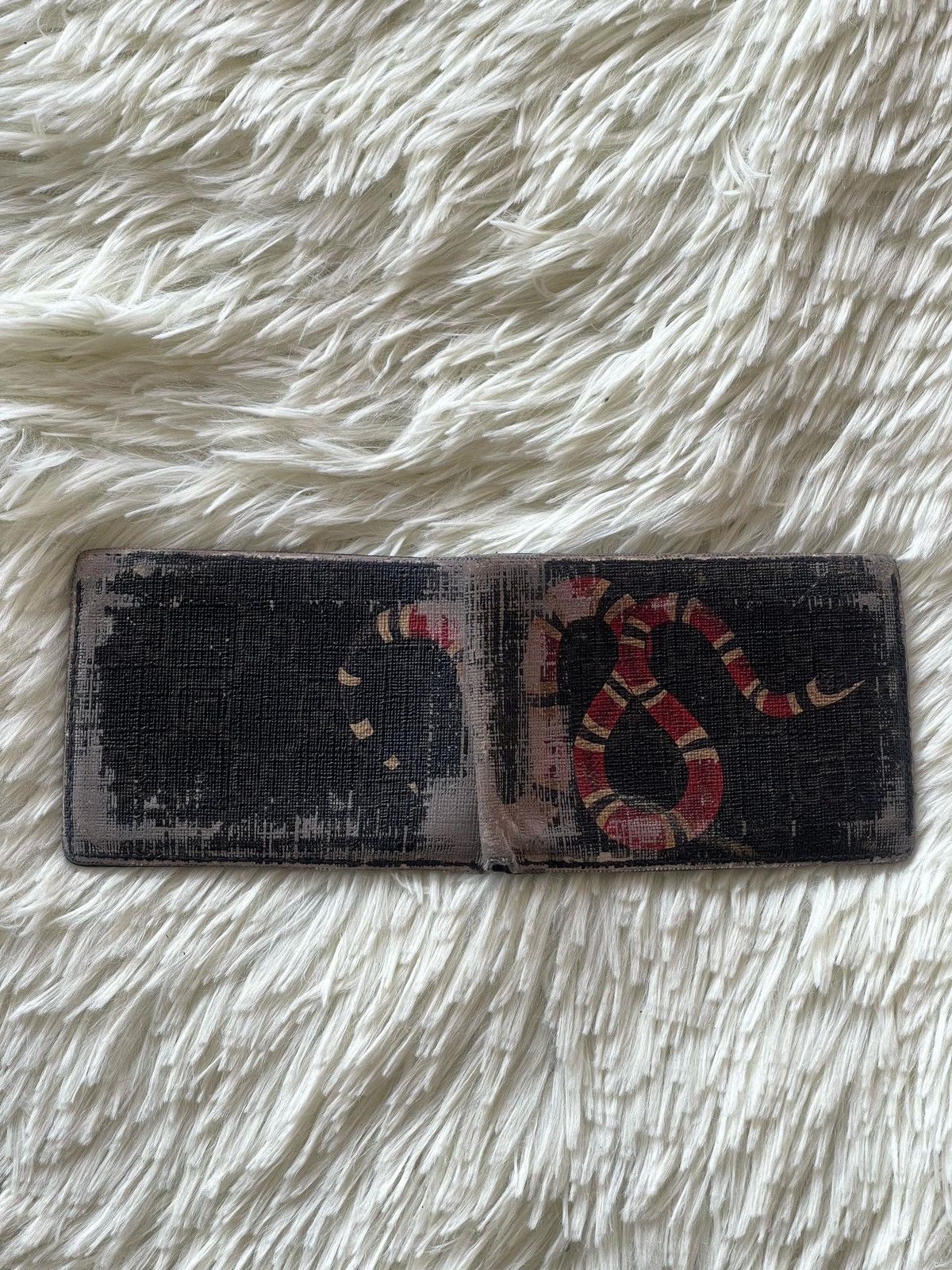 Designer × Gucci × Vintage Gucci Kingsnake Bifold Wallet Size ONE SIZE - 7 Thumbnail