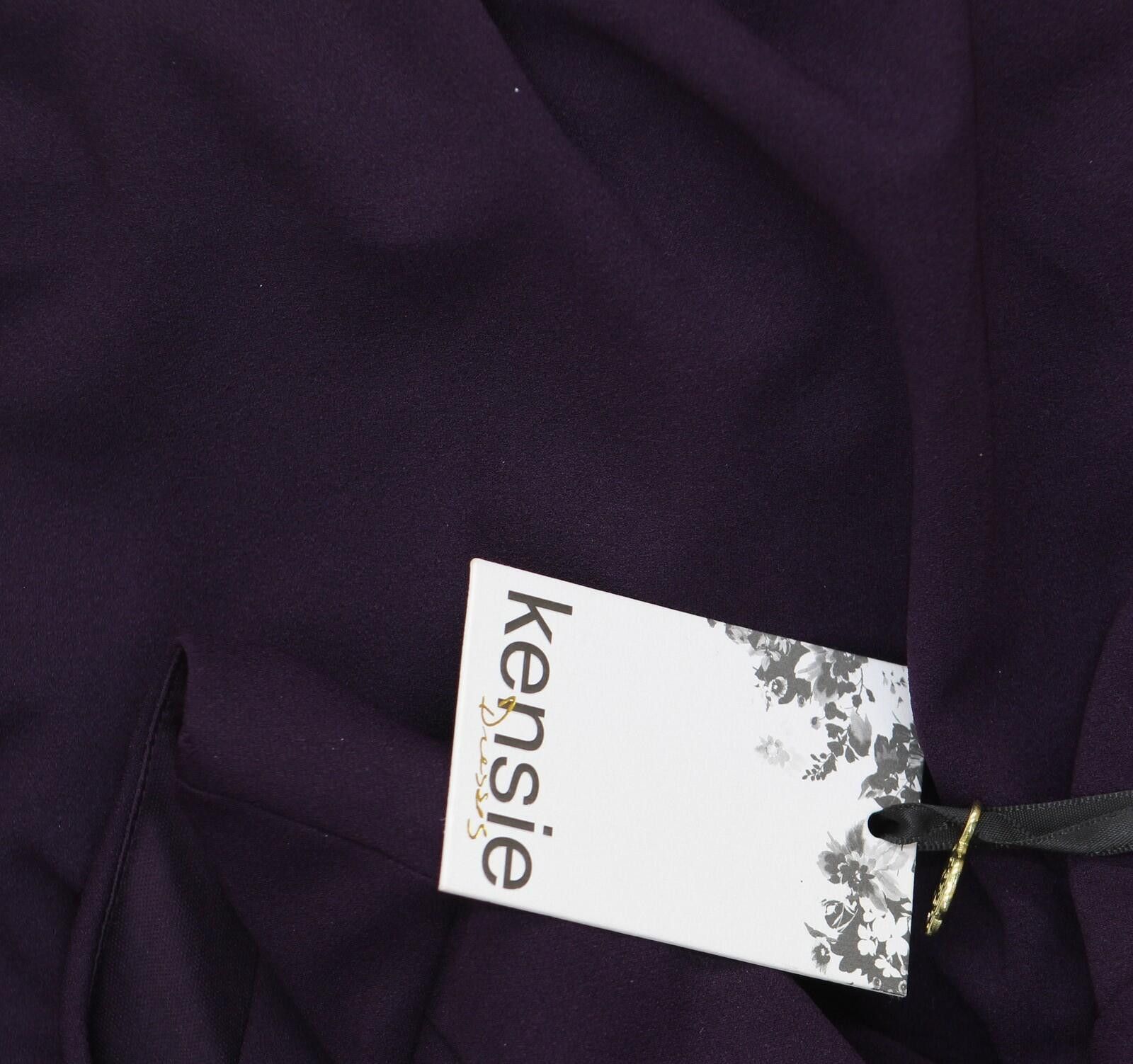 Other New Kensie Womens Tie-waist Dress Kdtp2921 Eggplant Purple 6 Size M / US 6-8 / IT 42-44 - 3 Thumbnail