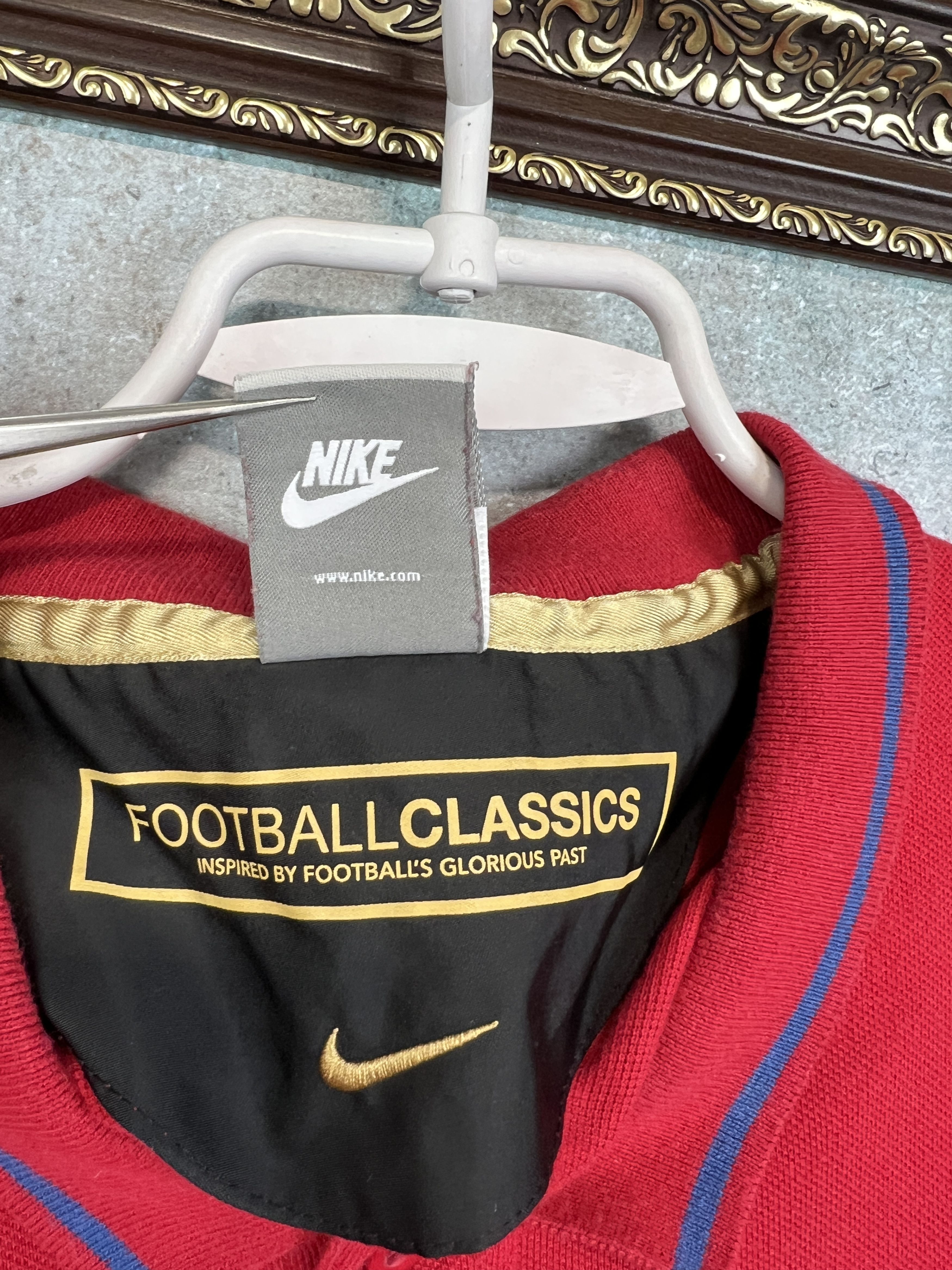 Nike Vintage 2007 Barcelona Football Polo Shirt Soccer Jersey Size US XL / EU 56 / 4 - 6 Thumbnail