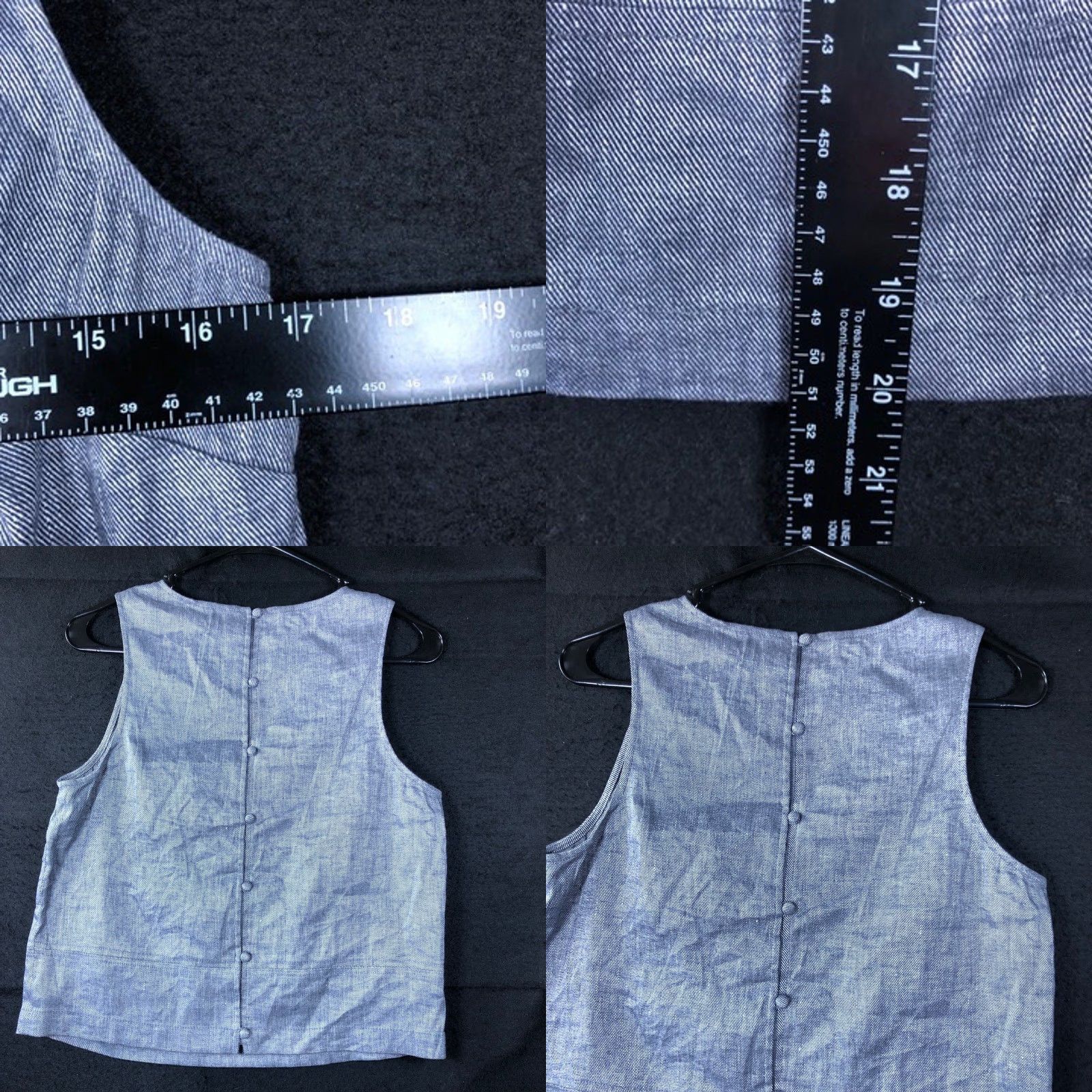 Banana Republic Banana Republic Womens Blouse Blue Sleeveless Tank Hook Loop Back Small Size S / US 4 / IT 40 - 8 Thumbnail