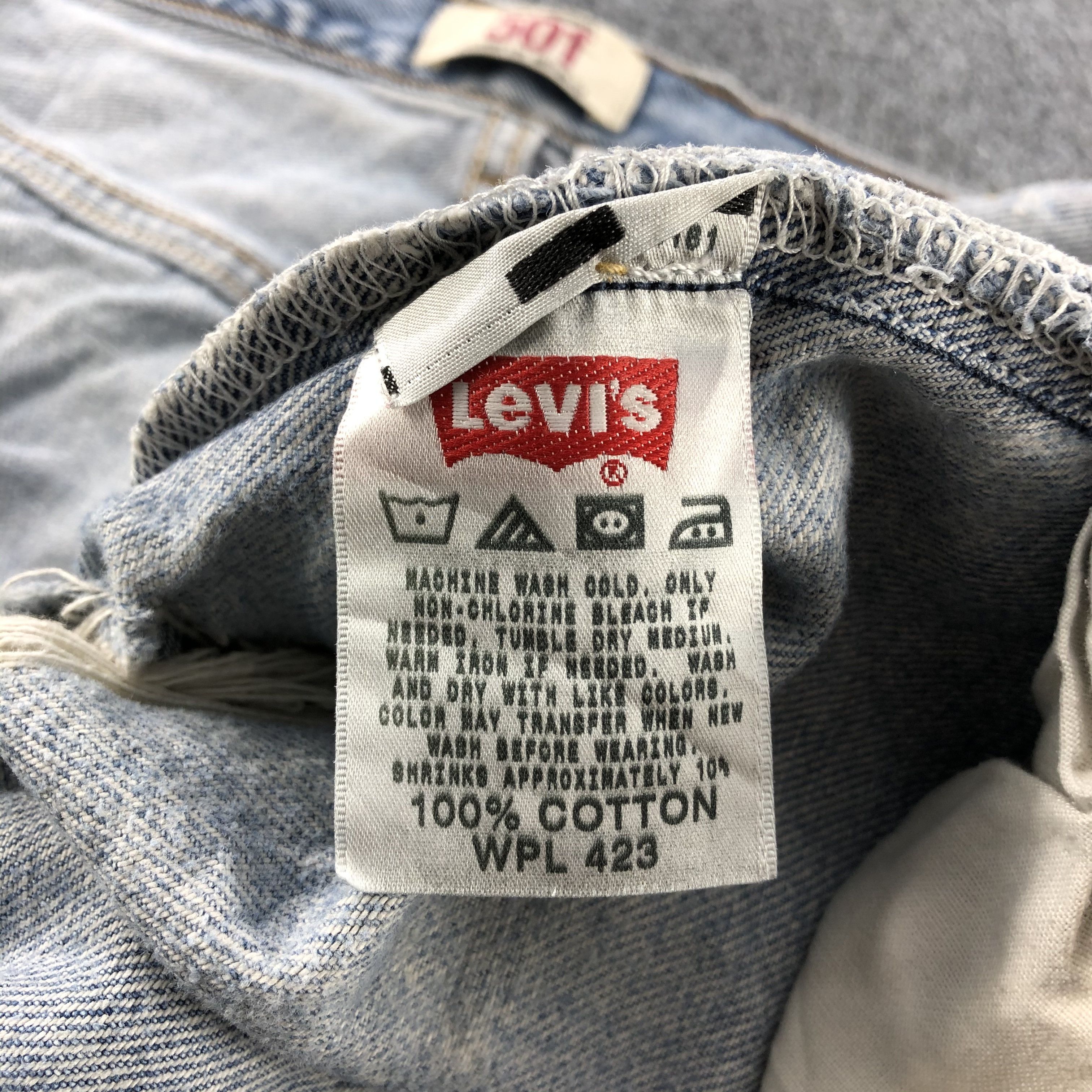 Levi's Vintage Distress Levis 501 Jeans-J1124 Size US 41 - 12 Thumbnail