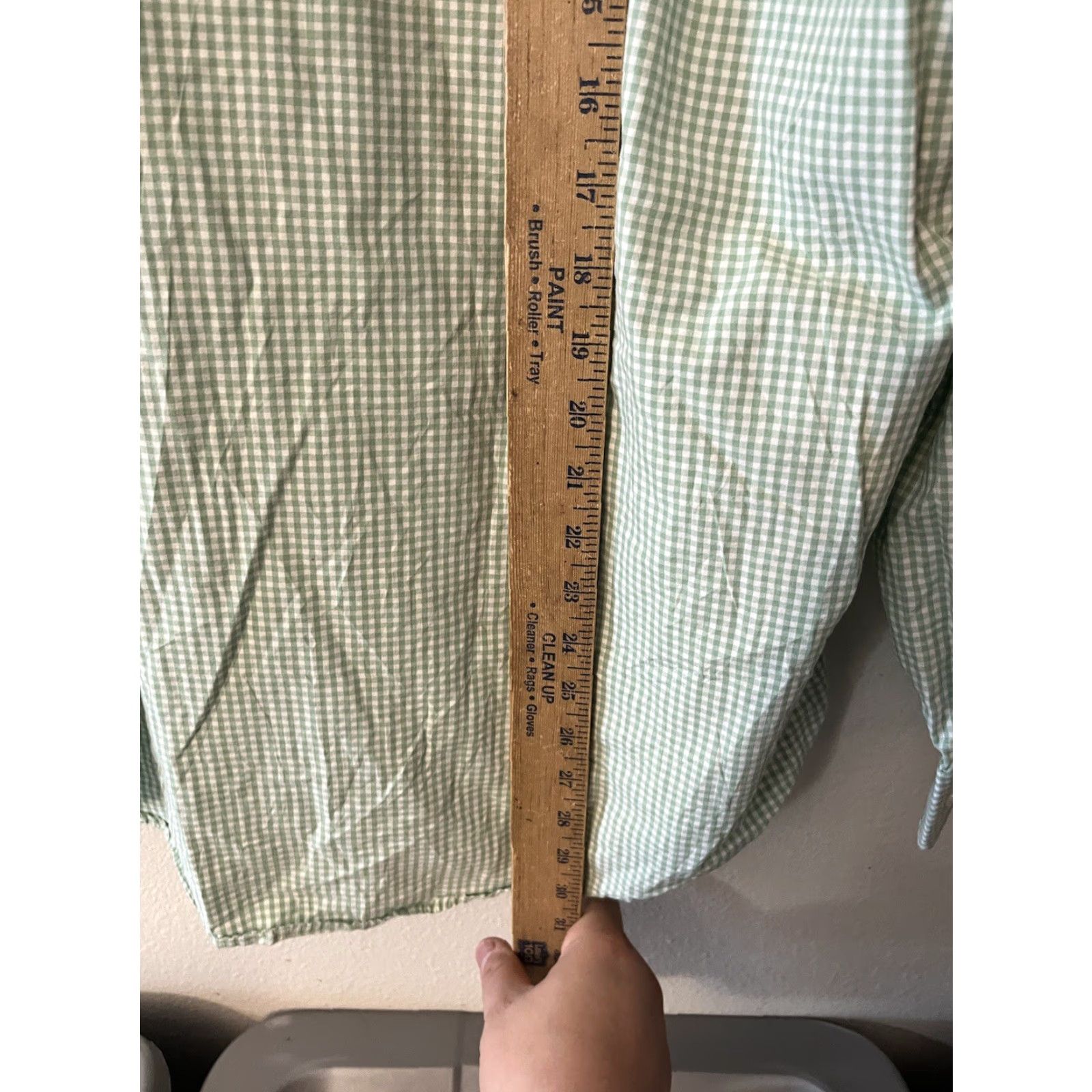 Izod IZOD Button-Up Shirt Mens Long Sleeve Green Gingham Cotton Classic Plaid Button-Down Casual Shirt L Size US L / EU 52-54 / 3 - 4 Thumbnail