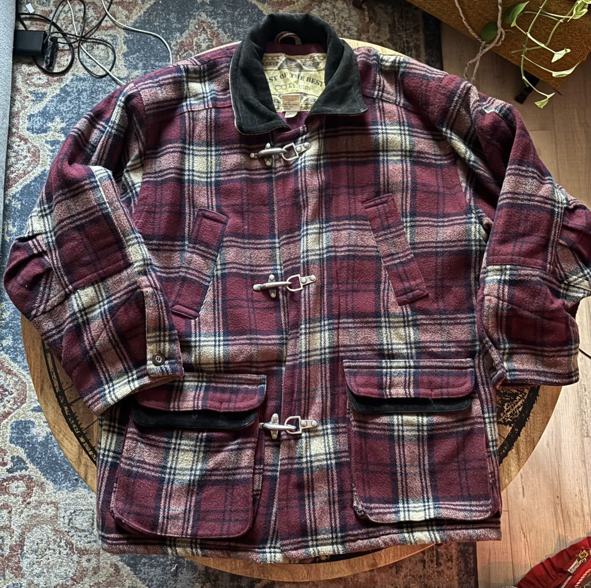 Polo Ralph Lauren Vintage Cotler Plaid Metal Fireman Toggle/Clasp Heavy Jacket Size US M / EU 48-50 / 2 - 1 Thumbnail