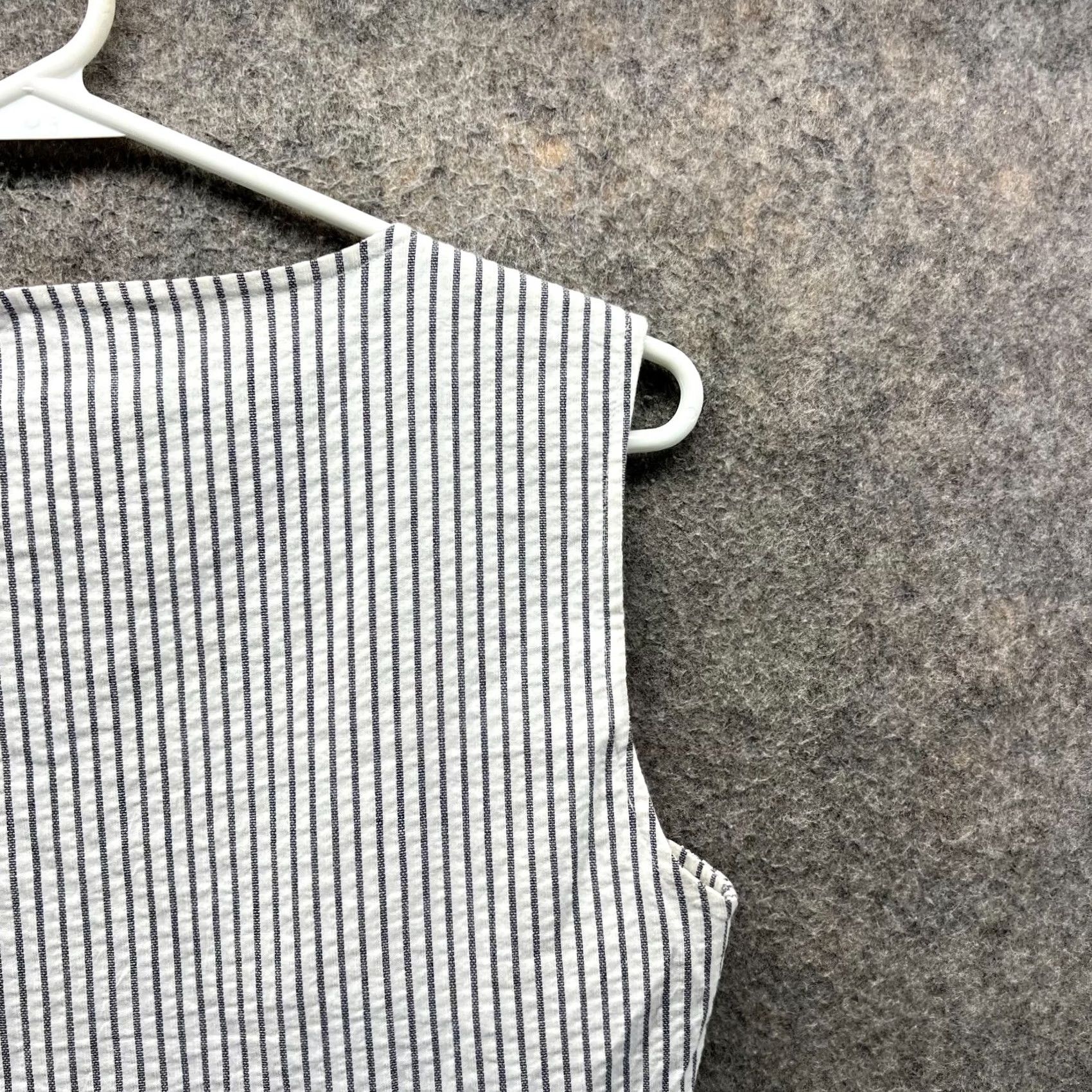 Tommy Hilfiger Tommy Hilfiger Dress Women 8 Striped Sleeveless Cotton A Line Seersucker Womens Large Size M / US 6-8 / IT 42-44 - 3 Thumbnail