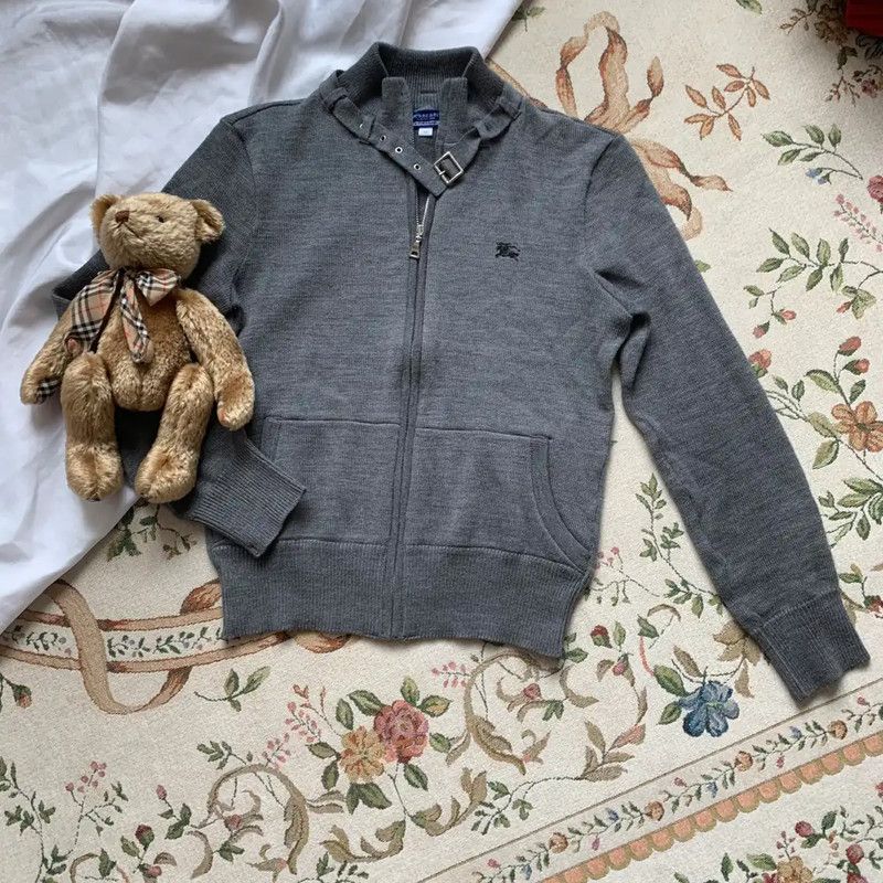 Burberry Gray Wool Women's Cardigan