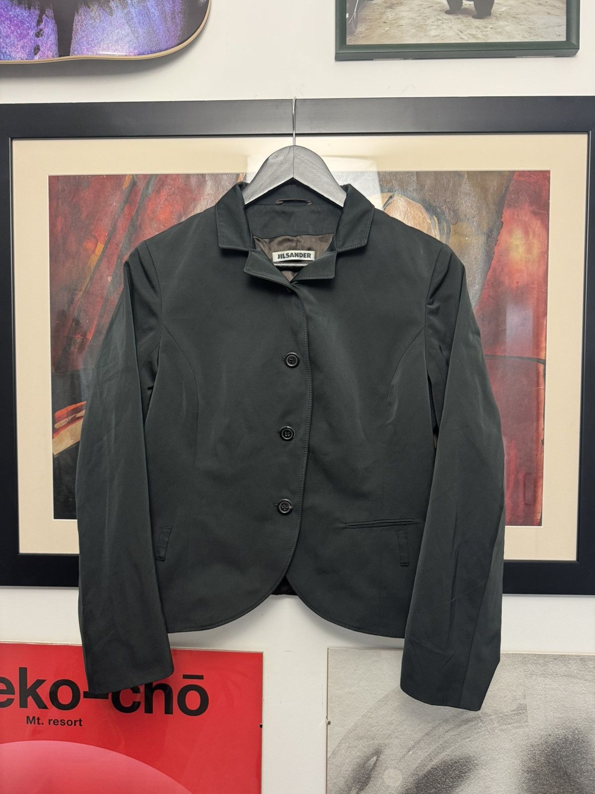 Jil Sander Jil Sander Blazer Women Jacket Cropped Luxury Bllack Rare Size XS / US 0-2 / IT 36-38 - 1 Thumbnail