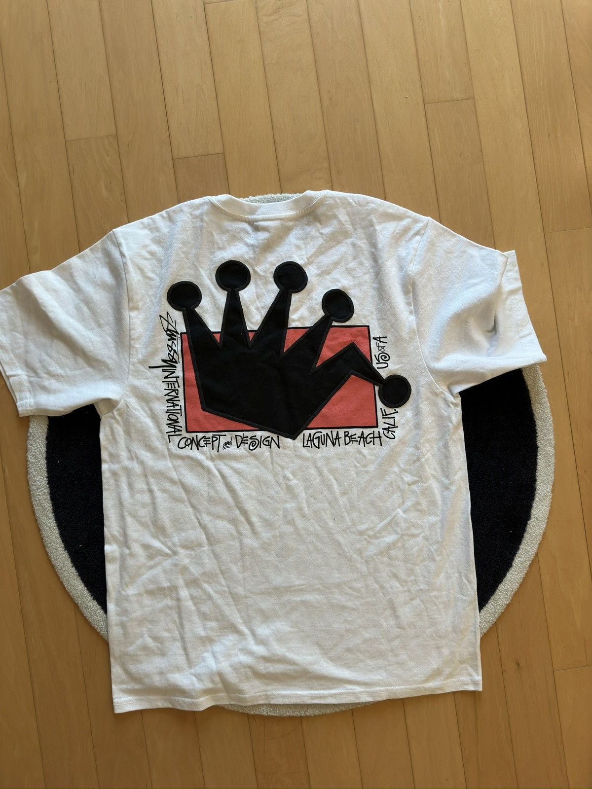 Stussy LB Crown Tee White (M) - Short Sleeve T Shirts