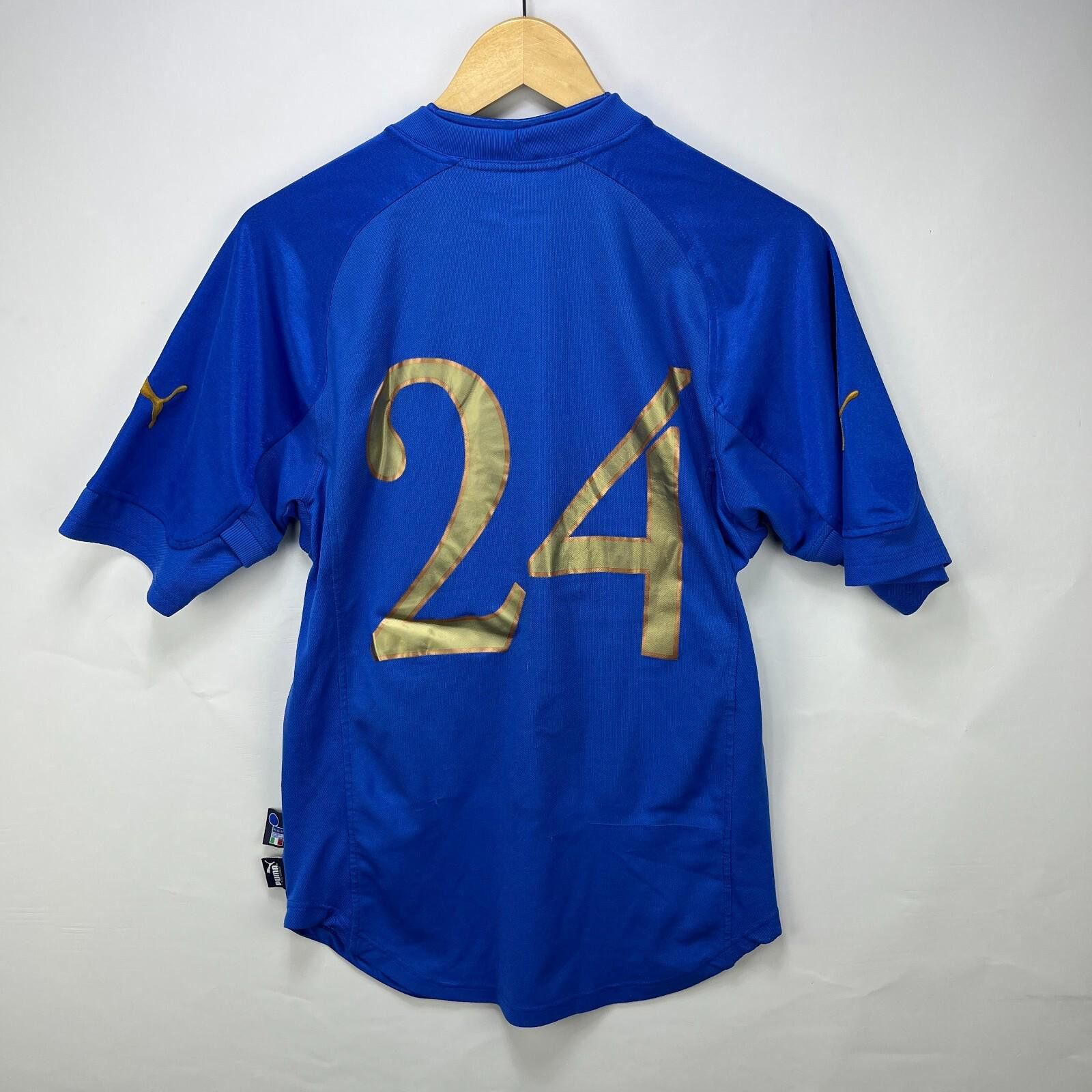 Puma Vintage Y2K Puma Italy Jersey Number 24 Small Football Size ONE SIZE - 11 Thumbnail