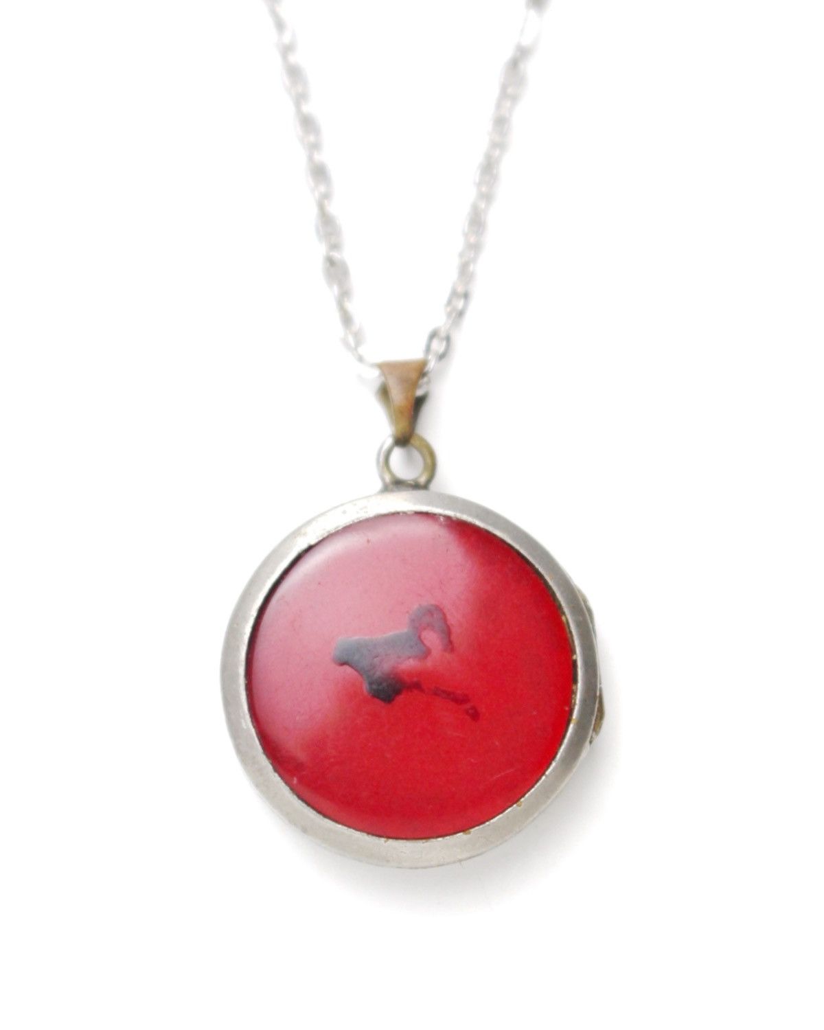 Vintage 2000S JAPANESE MADE AVANT-GARDE MINIMAL RED LOCKET NECKLACE Size ONE SIZE - 2 Thumbnail