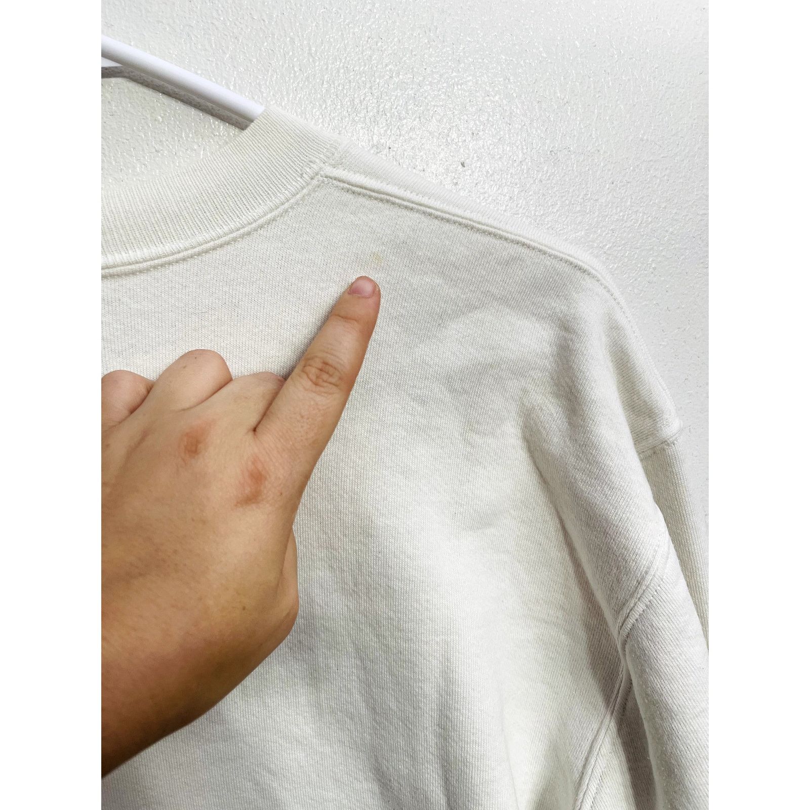 Russell Athletic × Vintage Vintage Men's Made in USA White Russell Crewneck Sweater XL Size US XL / EU 56 / 4 - 5 Thumbnail