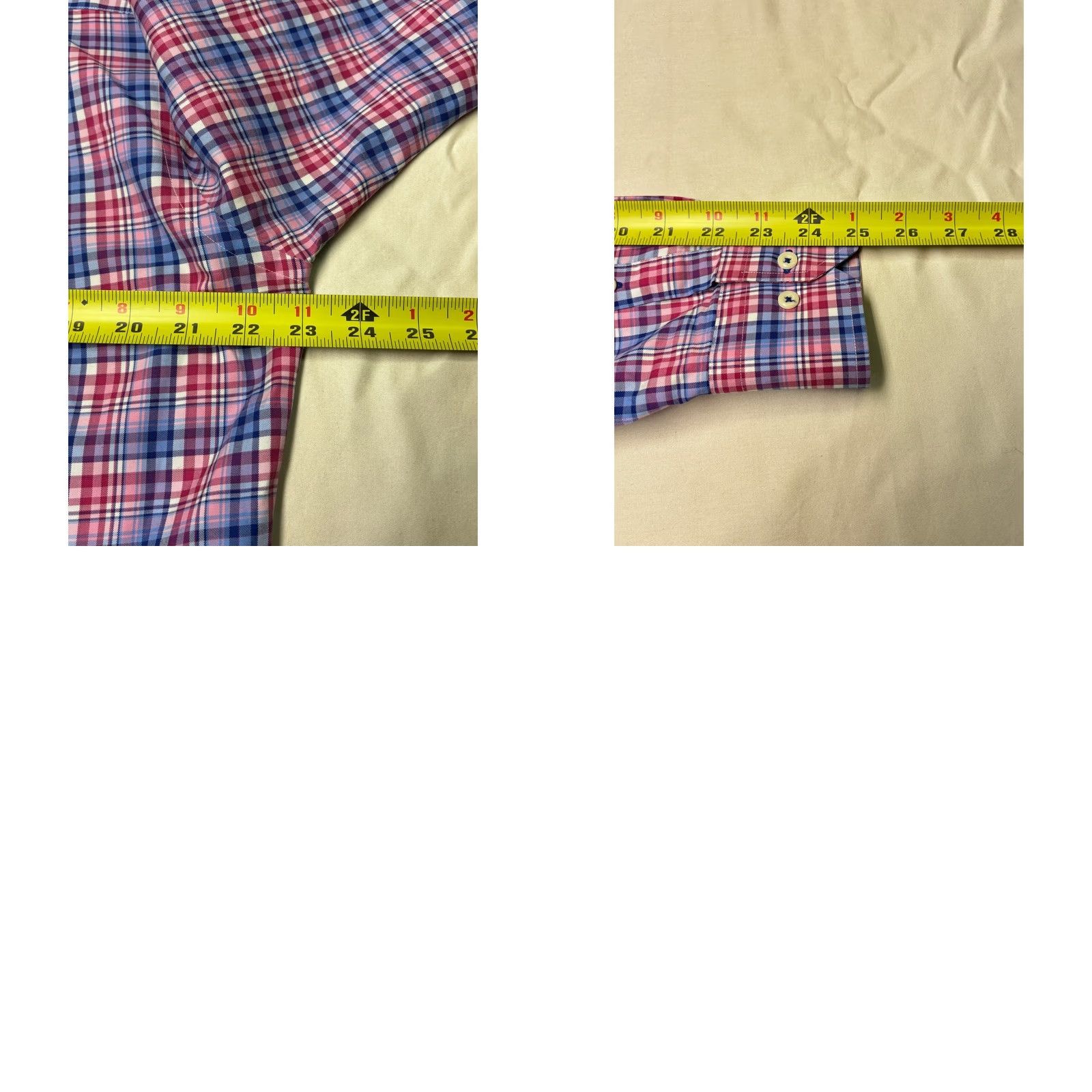 David Donahue David Donahue Mens Plaid Button-Down Shirt Pink Blue Purple Cotton M Multicolor Long Sleeve Collared Pocket Button-Up Vestments? Size US M / EU 48-50 / 2 - 8 Thumbnail
