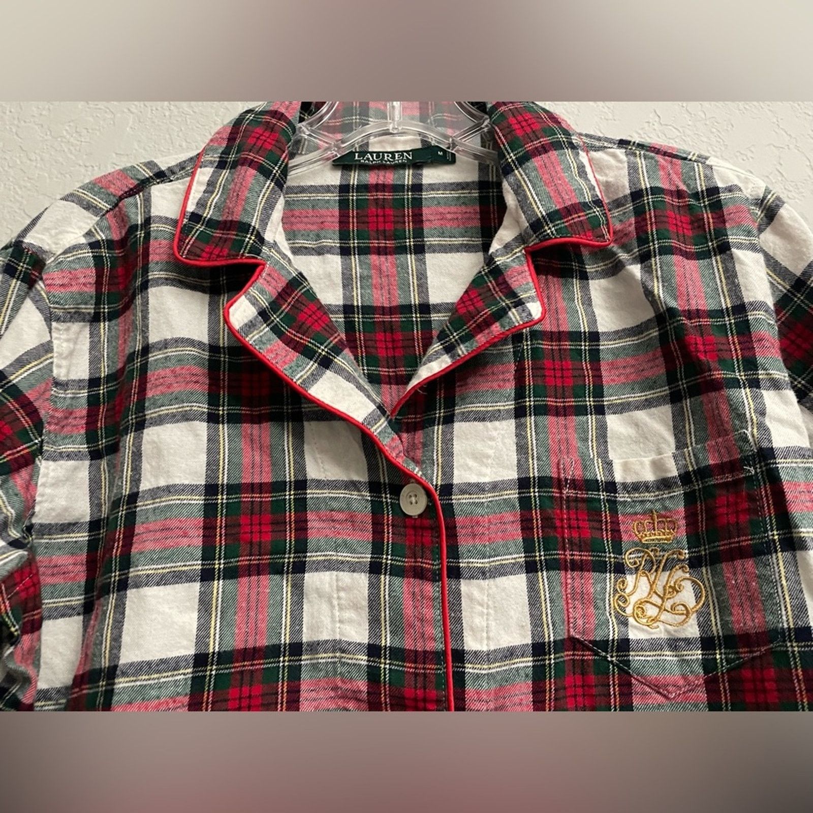 Ralph Lauren Ralph Lauren Plaid Pajama Set Gold Embroidered Emblem - M Size M / US 6-8 / IT 42-44 - 6 Thumbnail