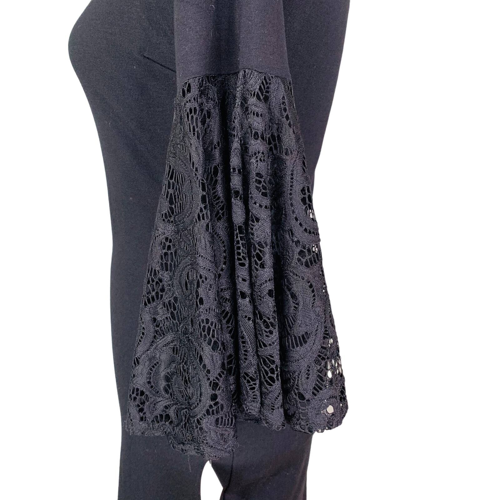 Bar III Bar III Dress M Anthracite Black Lace Bell Sleeves New Size M / US 6-8 / IT 42-44 - 6 Thumbnail