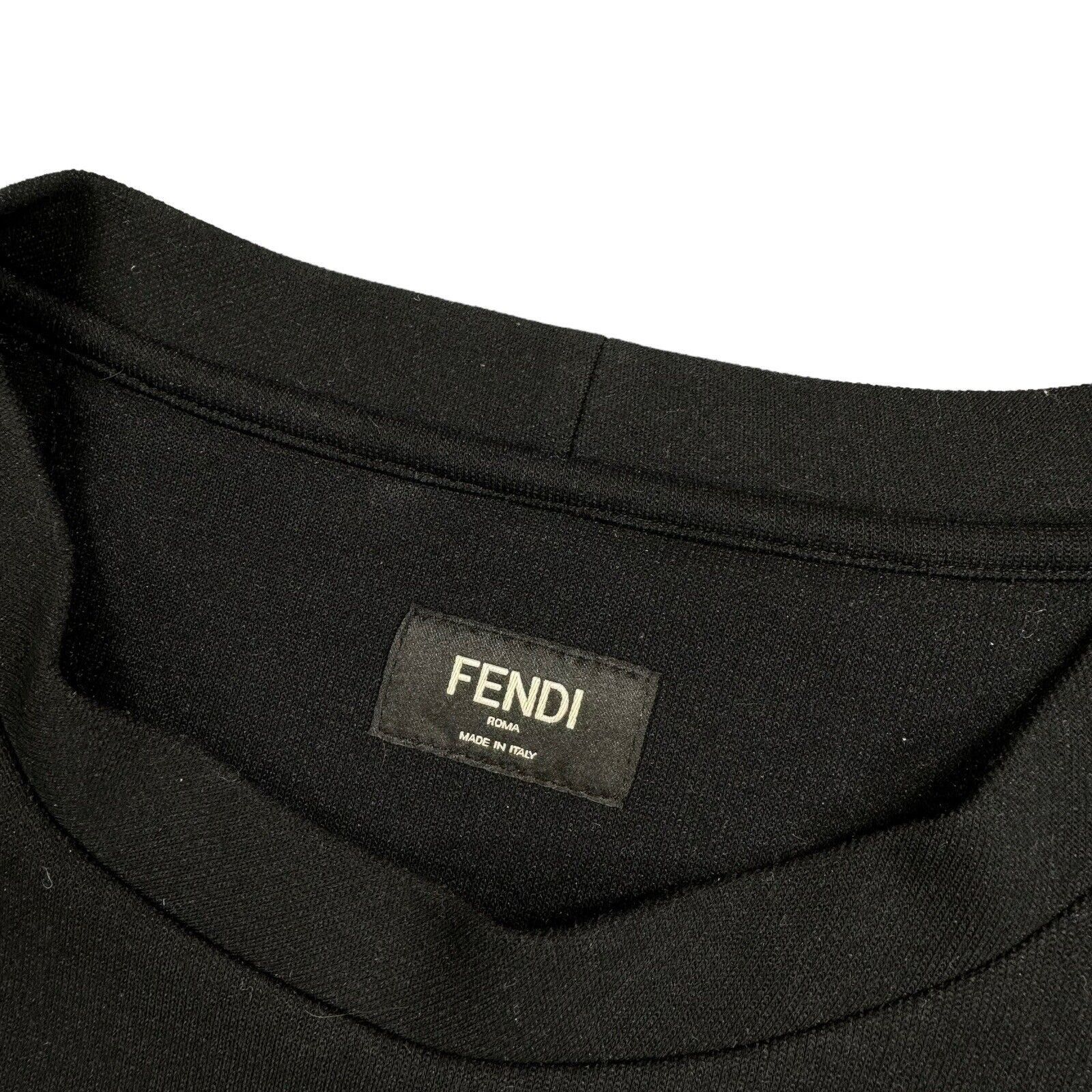 Fendi Fendi Size XL Black Sweatshirt Roma Wave Logo 3D Graphic Size US XL / EU 56 / 4 - 7 Thumbnail