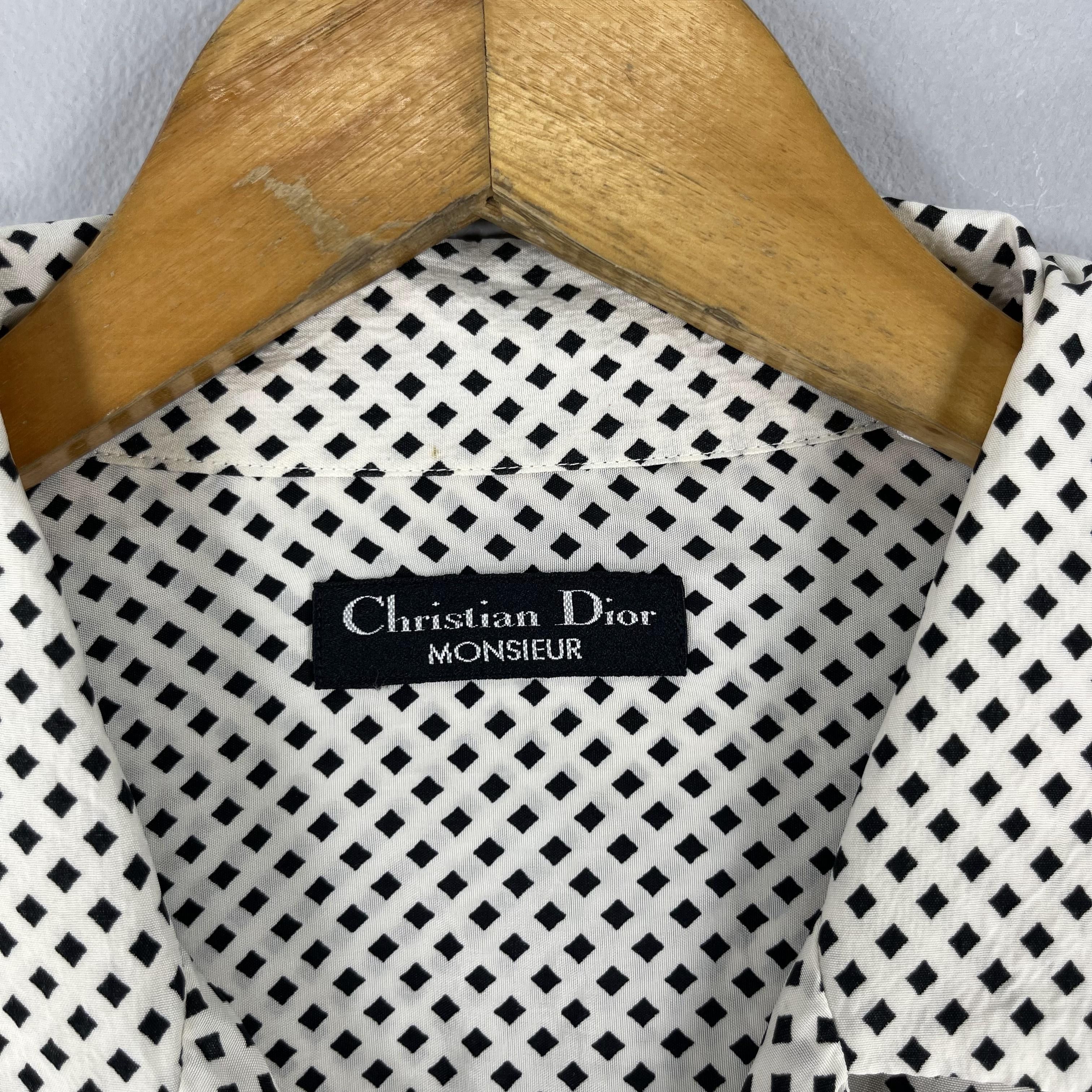 Christian Dior Monsieur Vintage CHRISTIAN DIOR Abstract Monogram Polyester Shirt Size M / US 6-8 / IT 42-44 - 4 Thumbnail