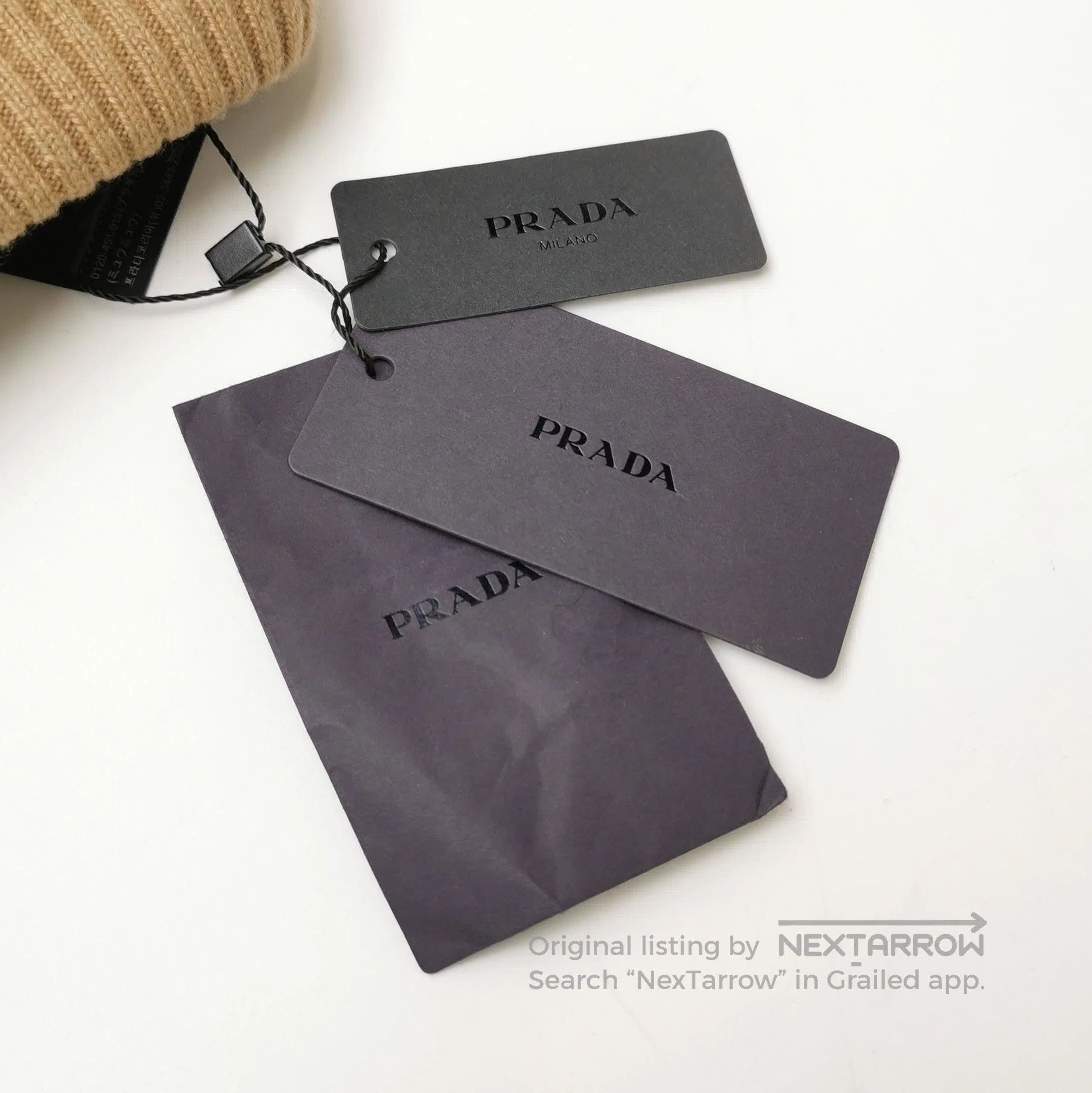 Prada Prada Cashmere Logo Pants in Camel . Size 37" - 3 Thumbnail